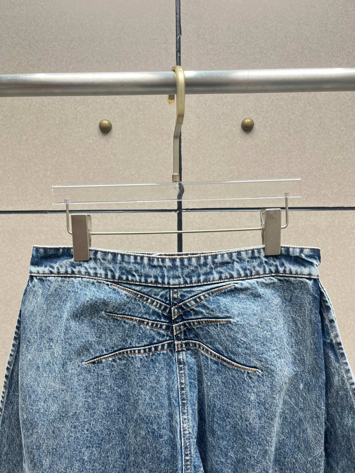 ❤️雪花洗水牛仔裤！棉 SML