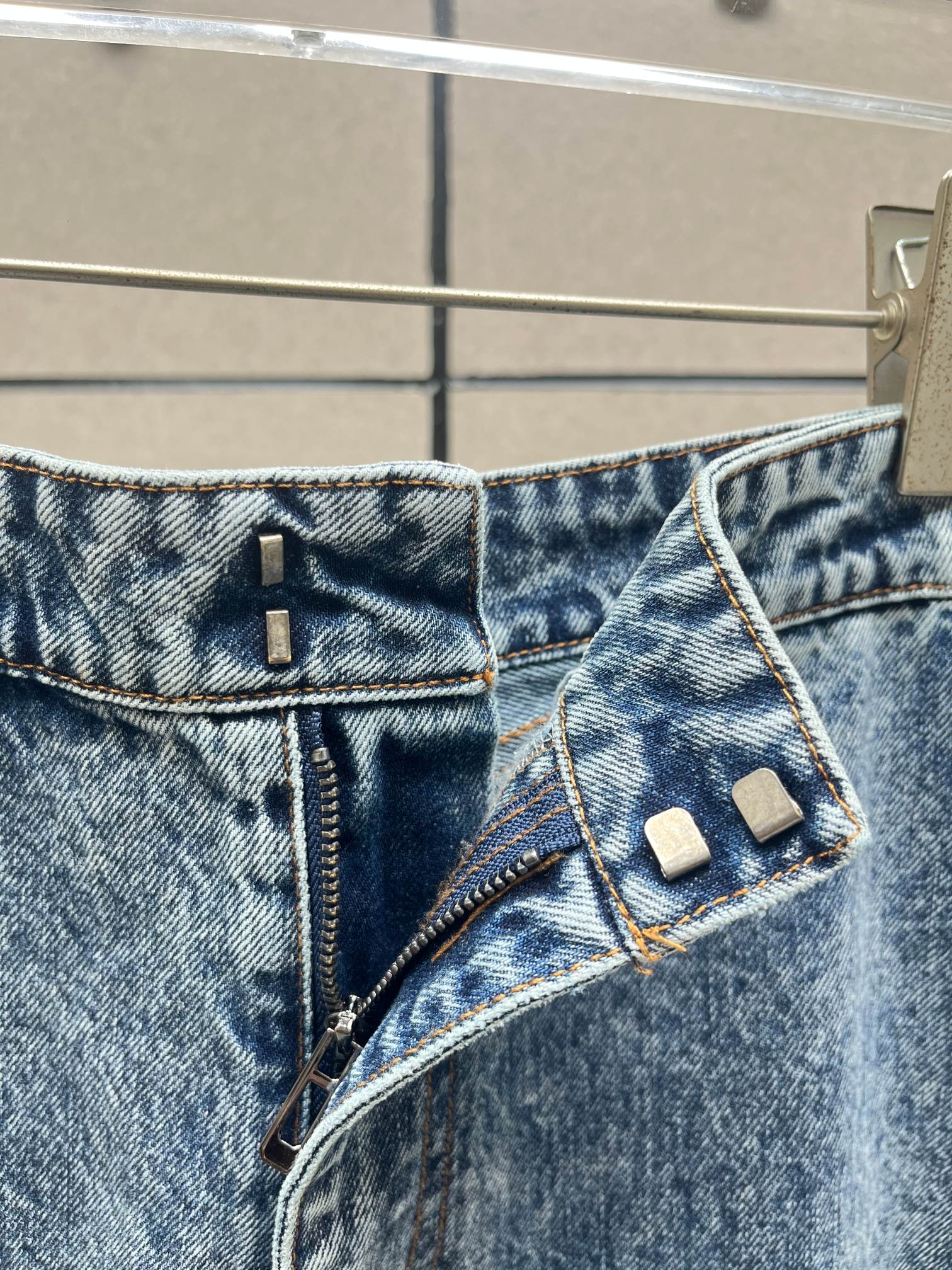 ❤️雪花洗水牛仔裤！棉 SML