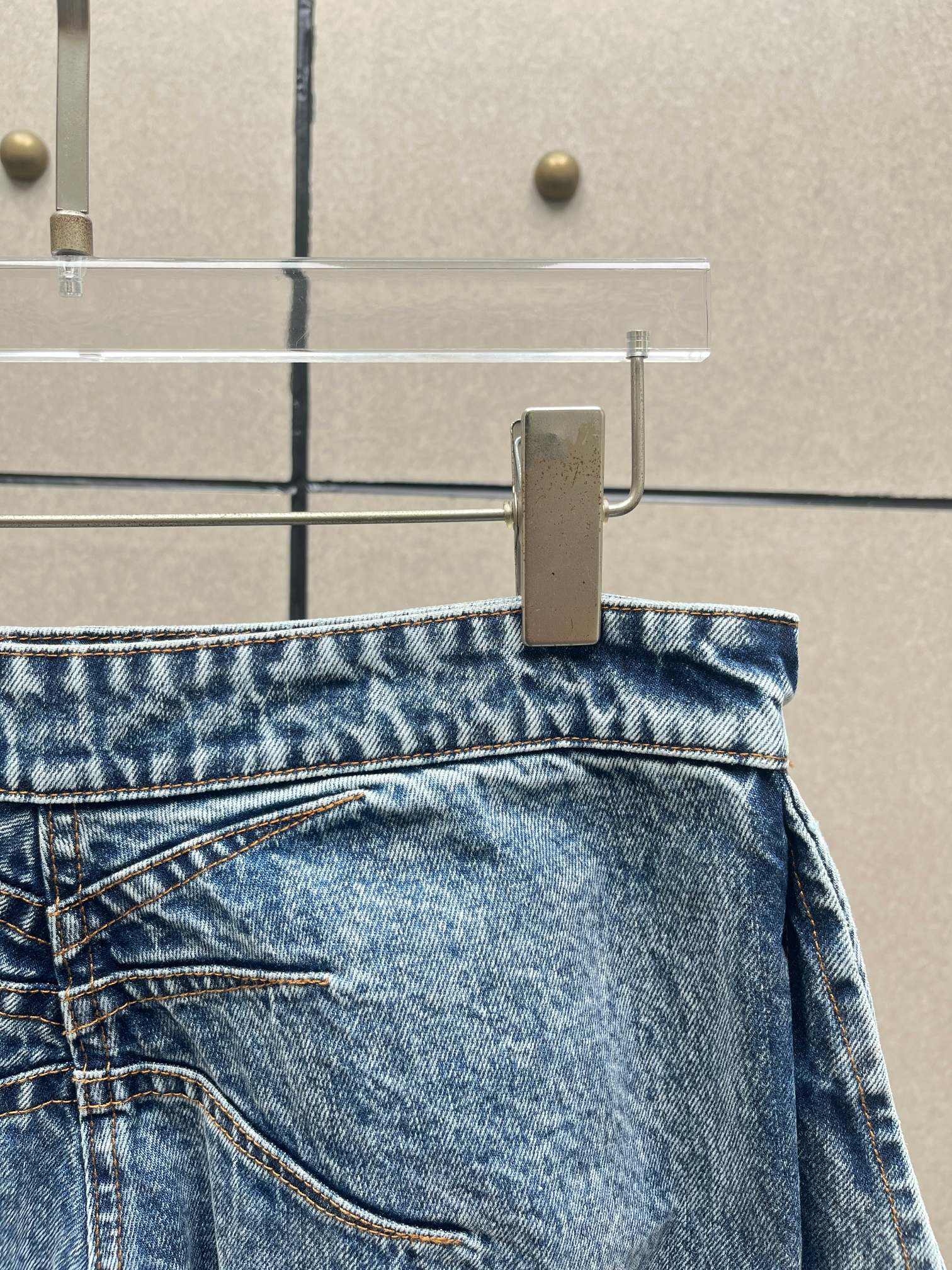 ❤️雪花洗水牛仔裤！棉 SML