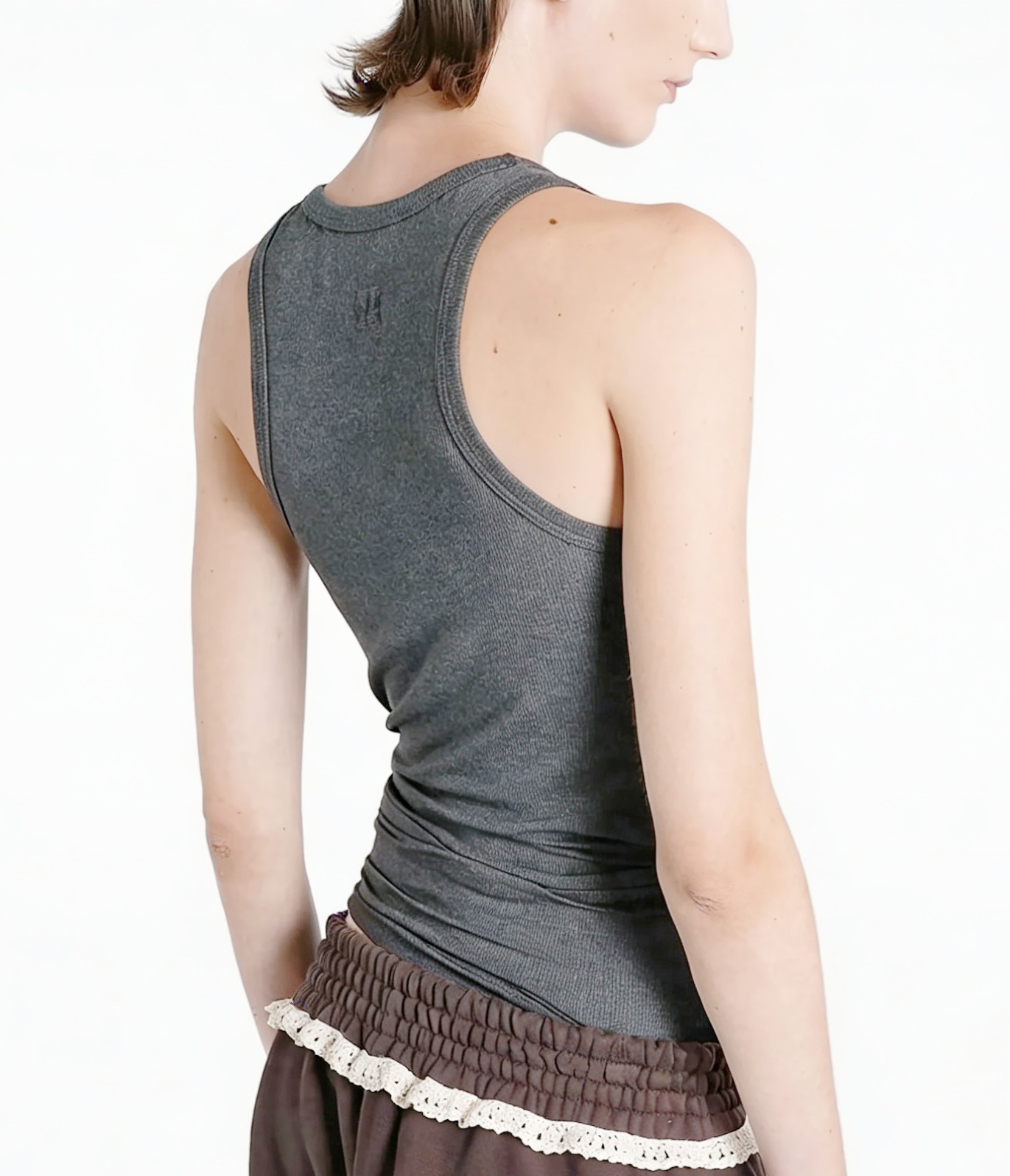 ♥️打结纽花螺纹背心！棉 SML