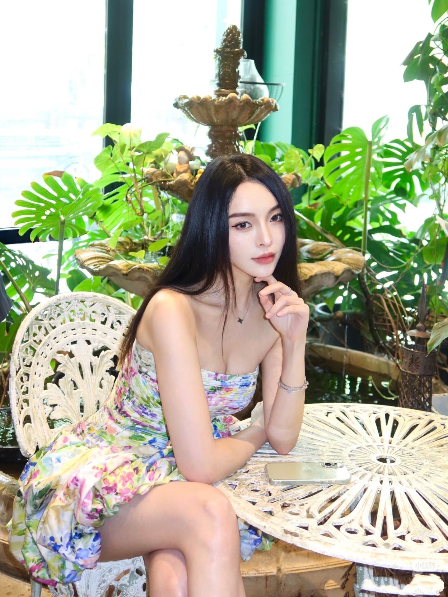 ❤️天丝亚麻混纺印花连衣裙！天丝亚麻 SML