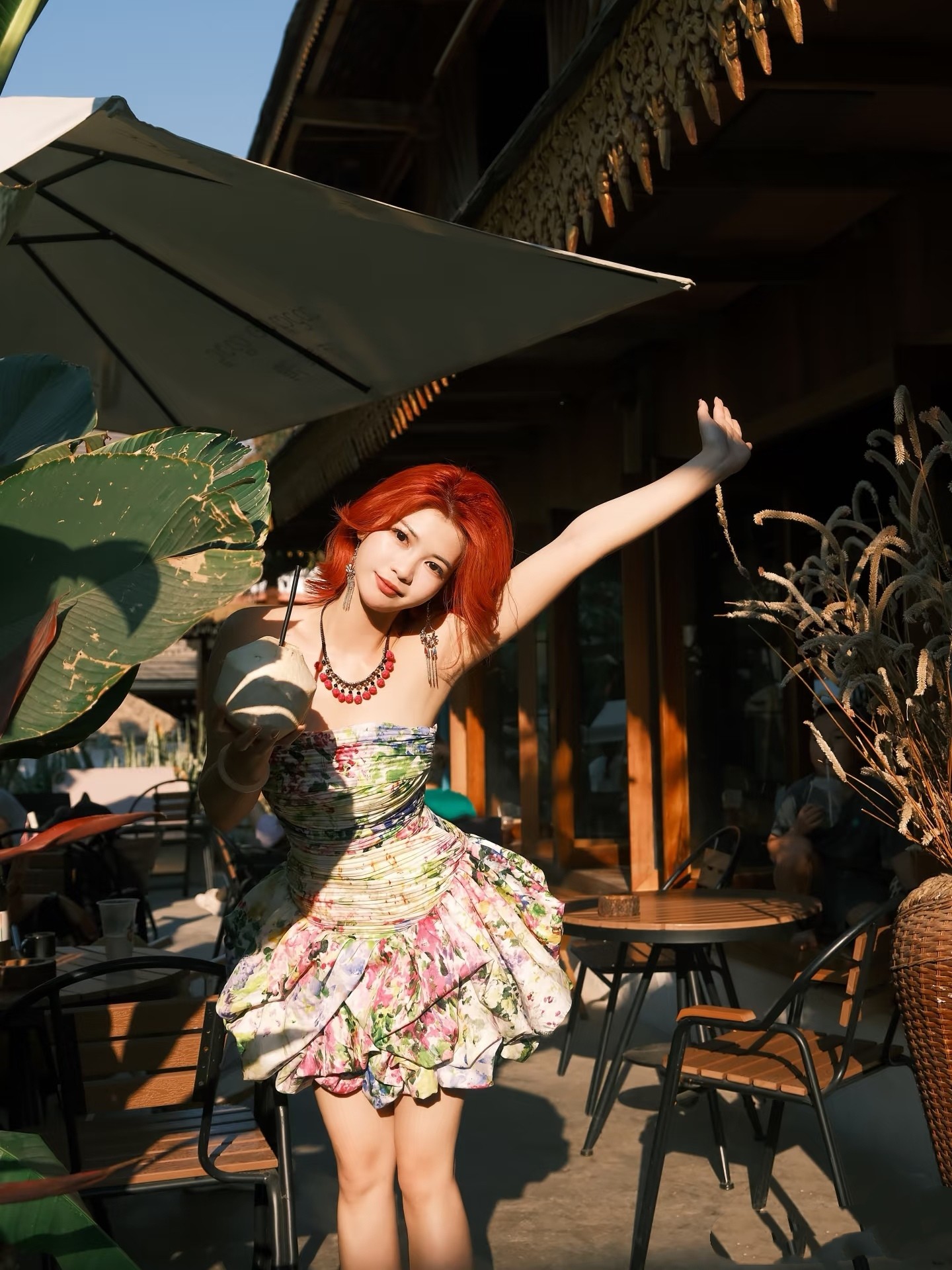 ❤️天丝亚麻混纺印花连衣裙！天丝亚麻 SML