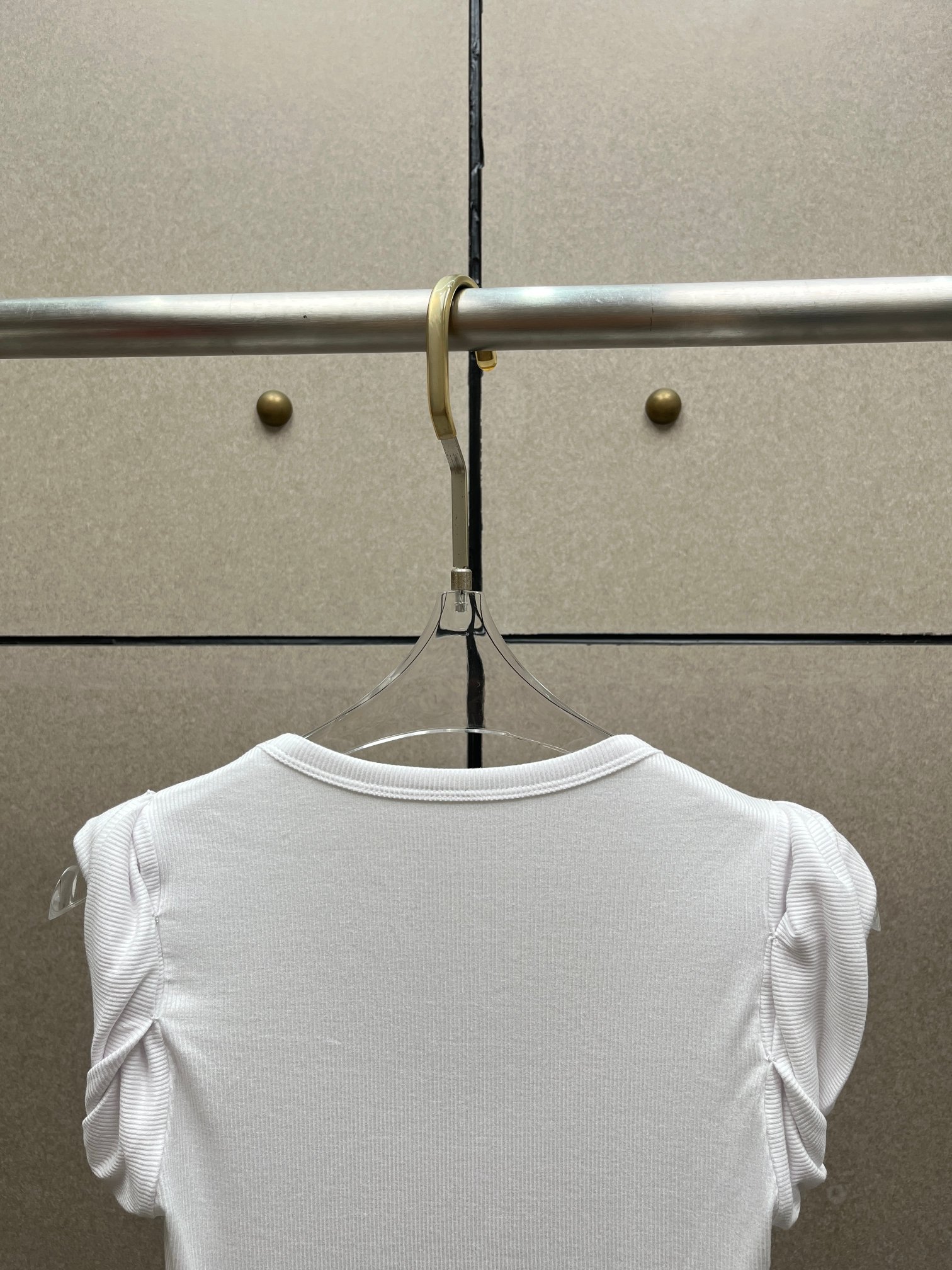 ❤️肩部打纽螺纹连体衣！薄黏胶针织面料 两色 SML