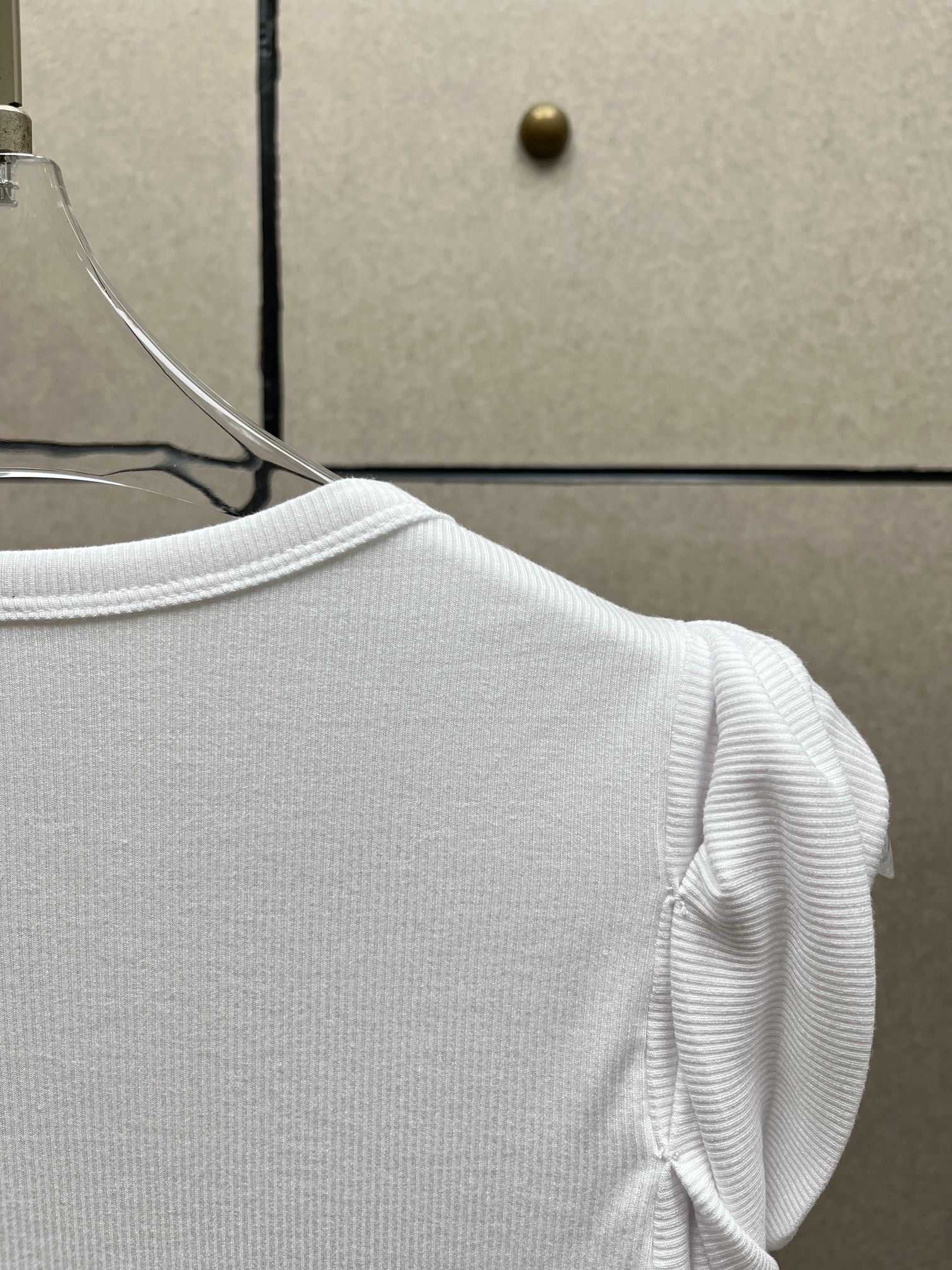 ❤️肩部打纽螺纹连体衣！薄黏胶针织面料 两色 SML