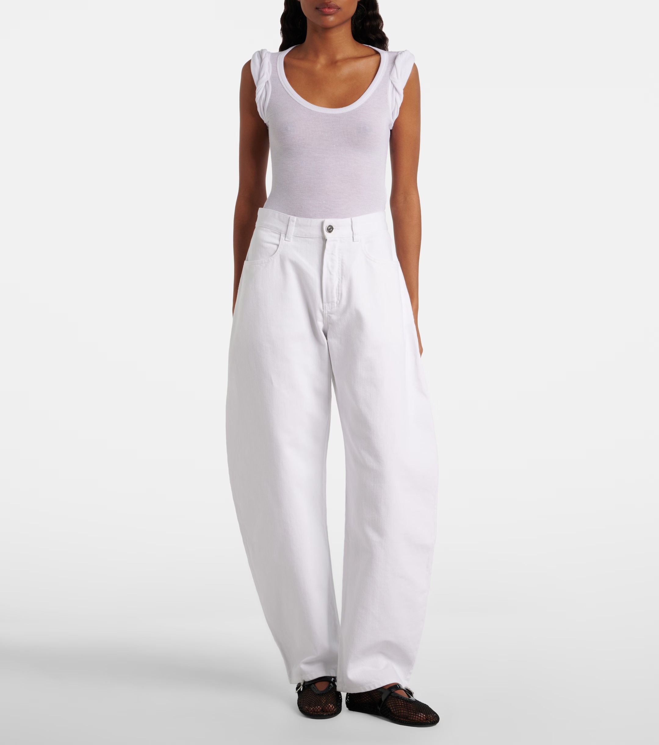 ❤️肩部打纽螺纹连体衣！薄黏胶针织面料 两色 SML