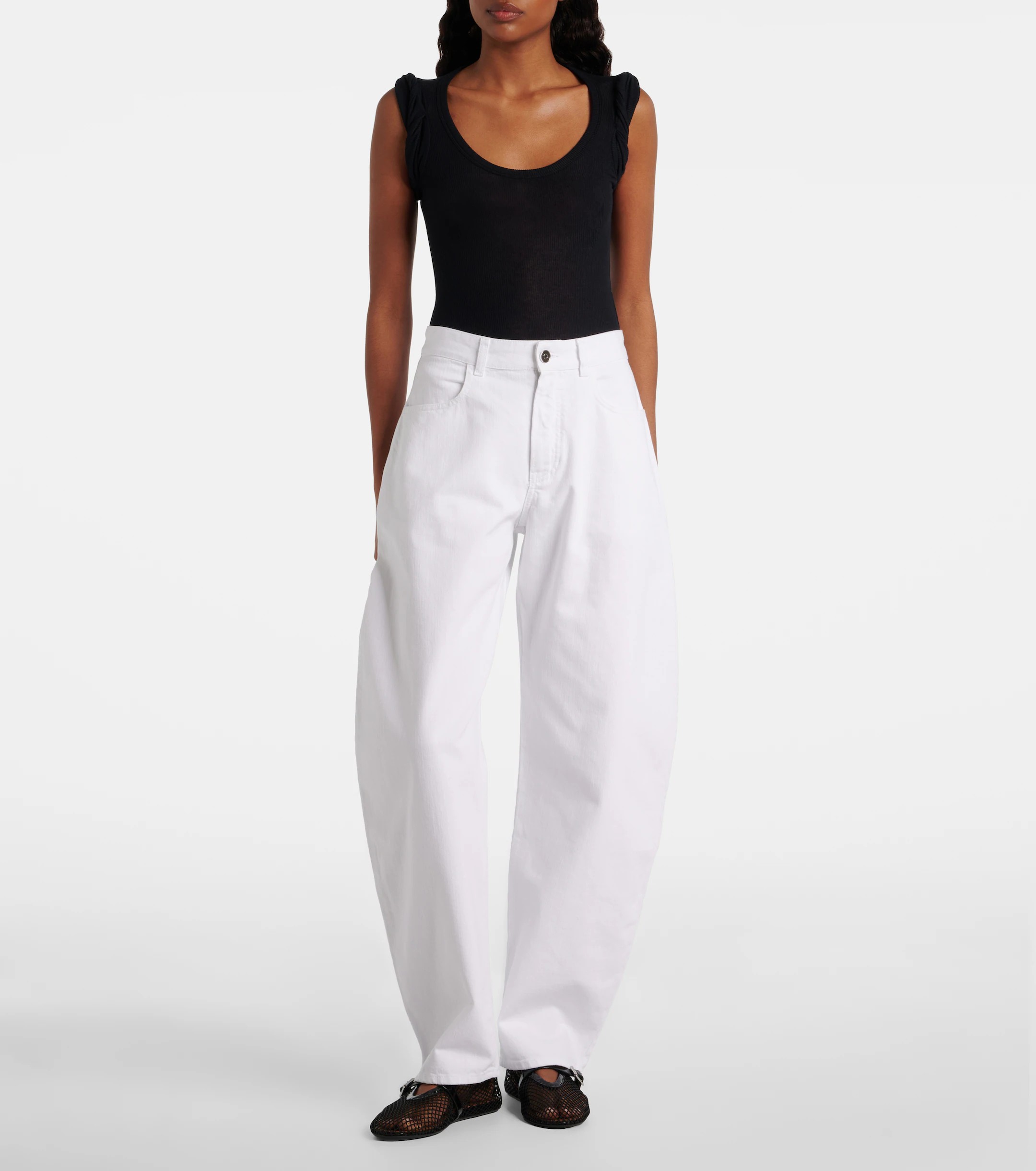 ❤️肩部打纽螺纹连体衣！薄黏胶针织面料 两色 SML