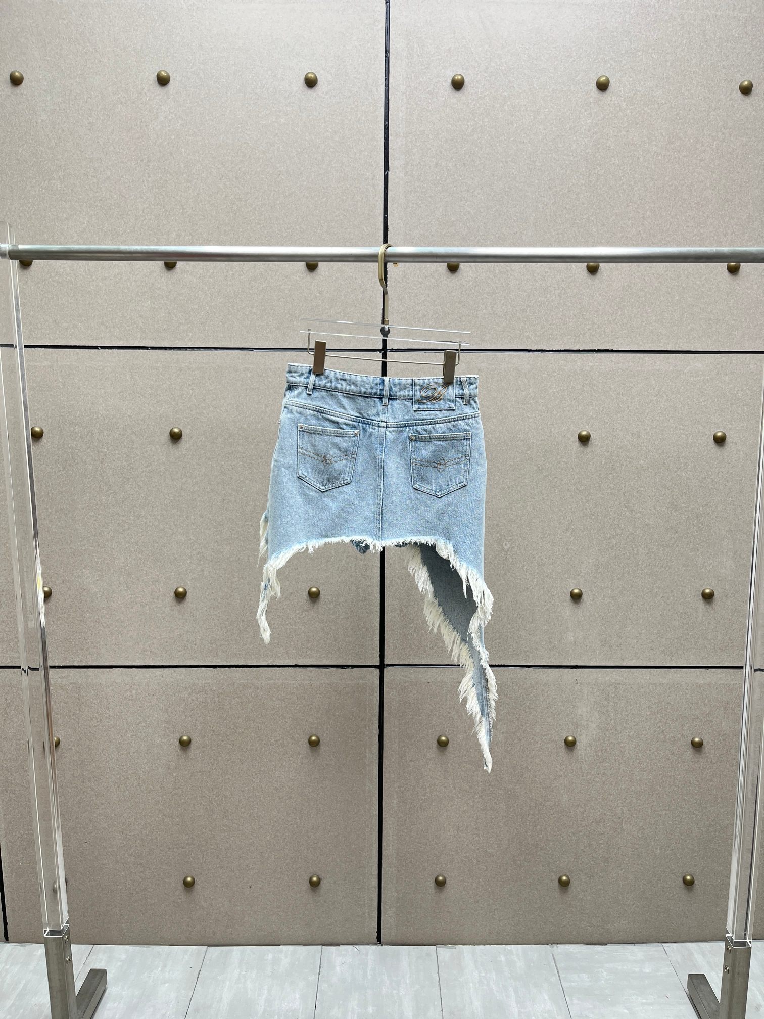 ❤️不对称毛须牛仔短裤！棉 SML