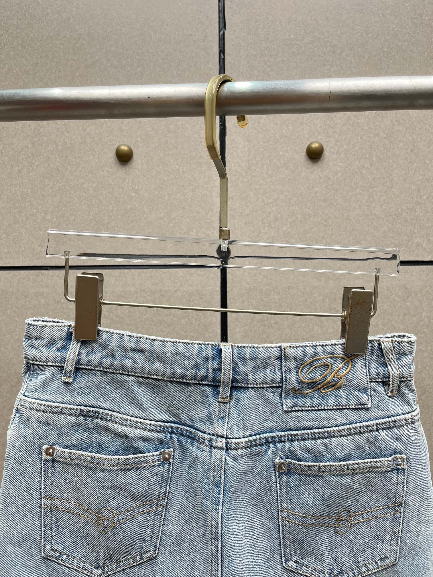 ❤️不对称毛须牛仔短裤！棉 SML