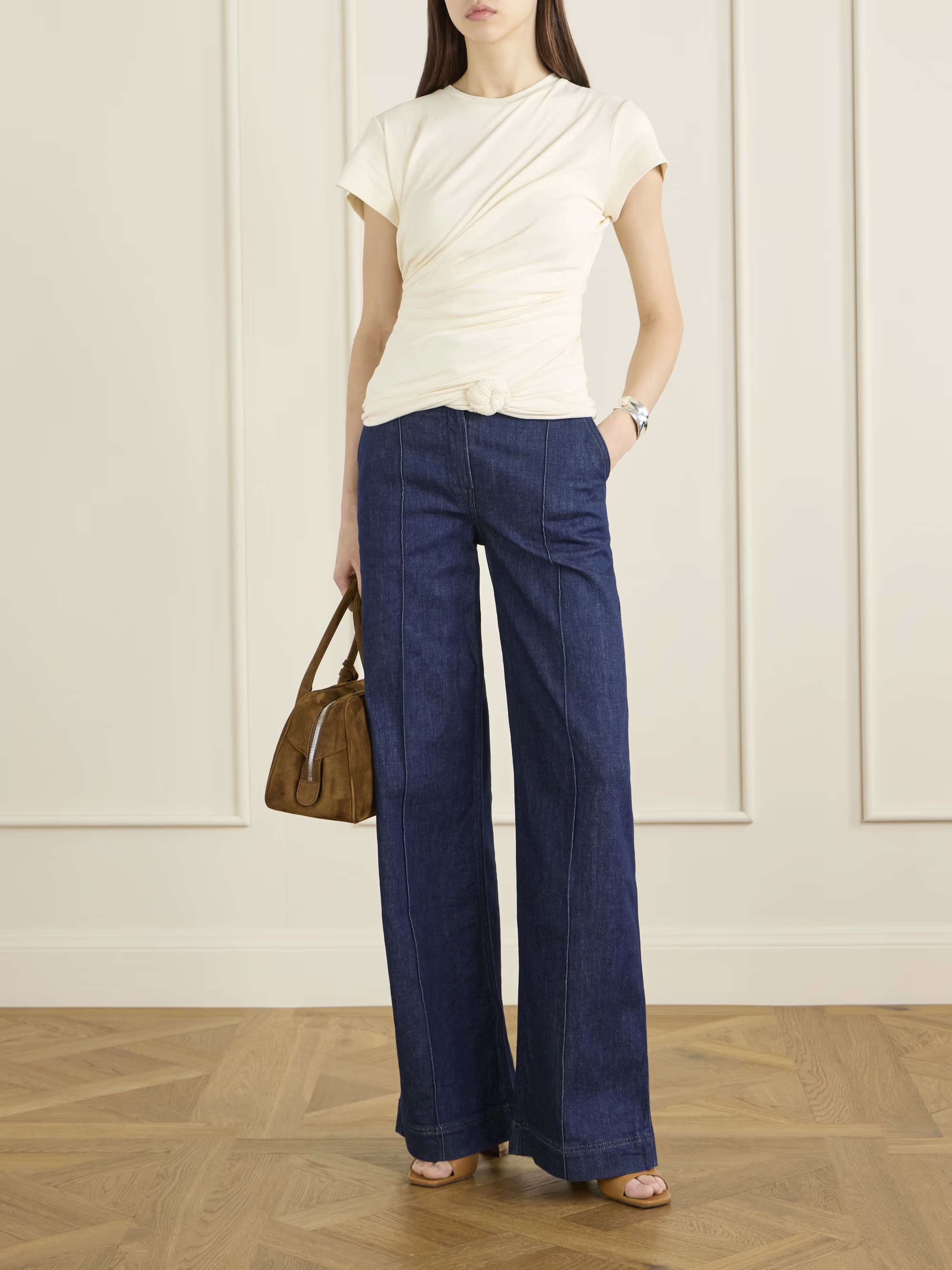 ❤️双层莫代尔纽花T恤！莫代尔 两色 SML