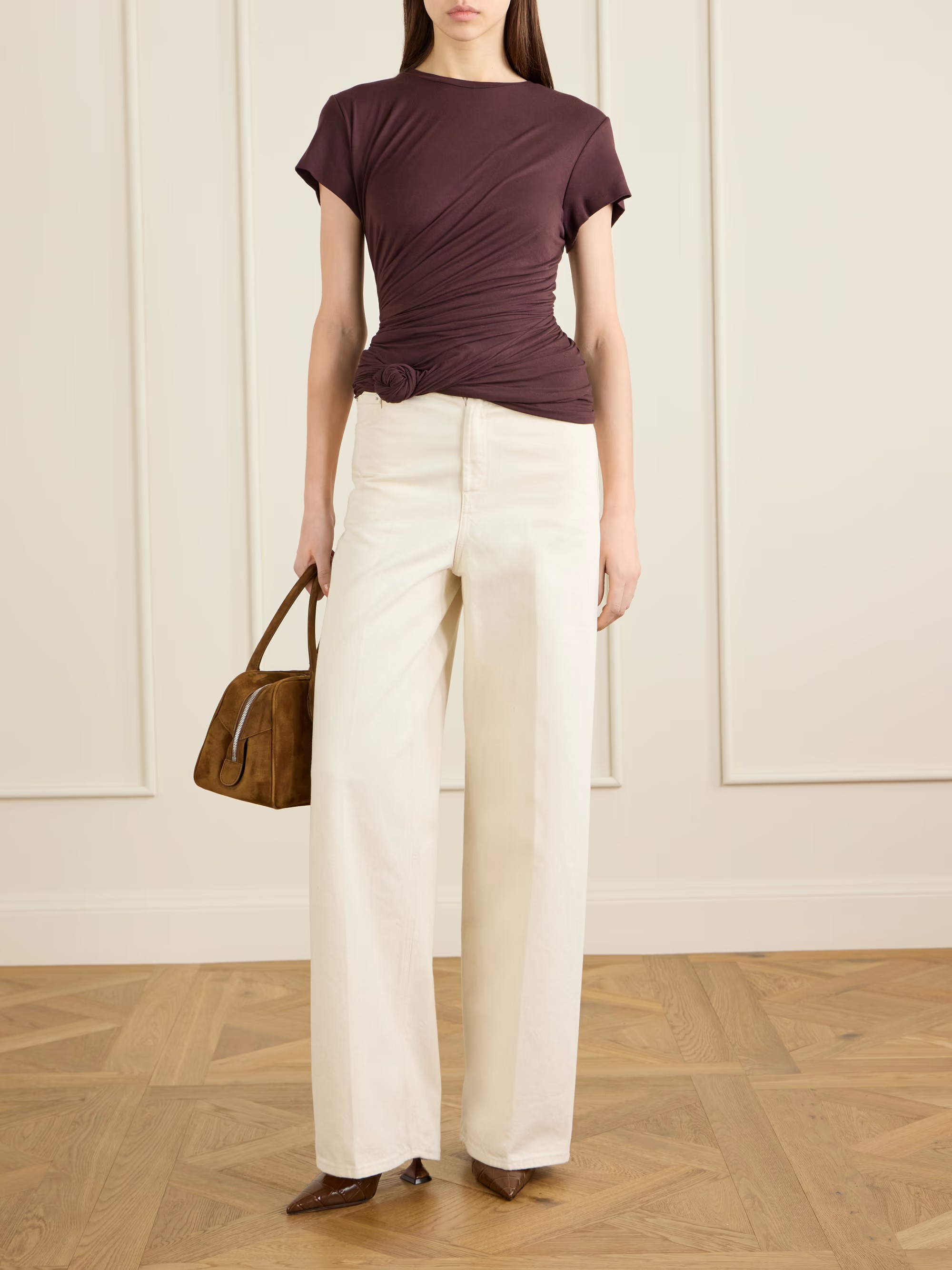 ❤️双层莫代尔纽花T恤！莫代尔 两色 SML