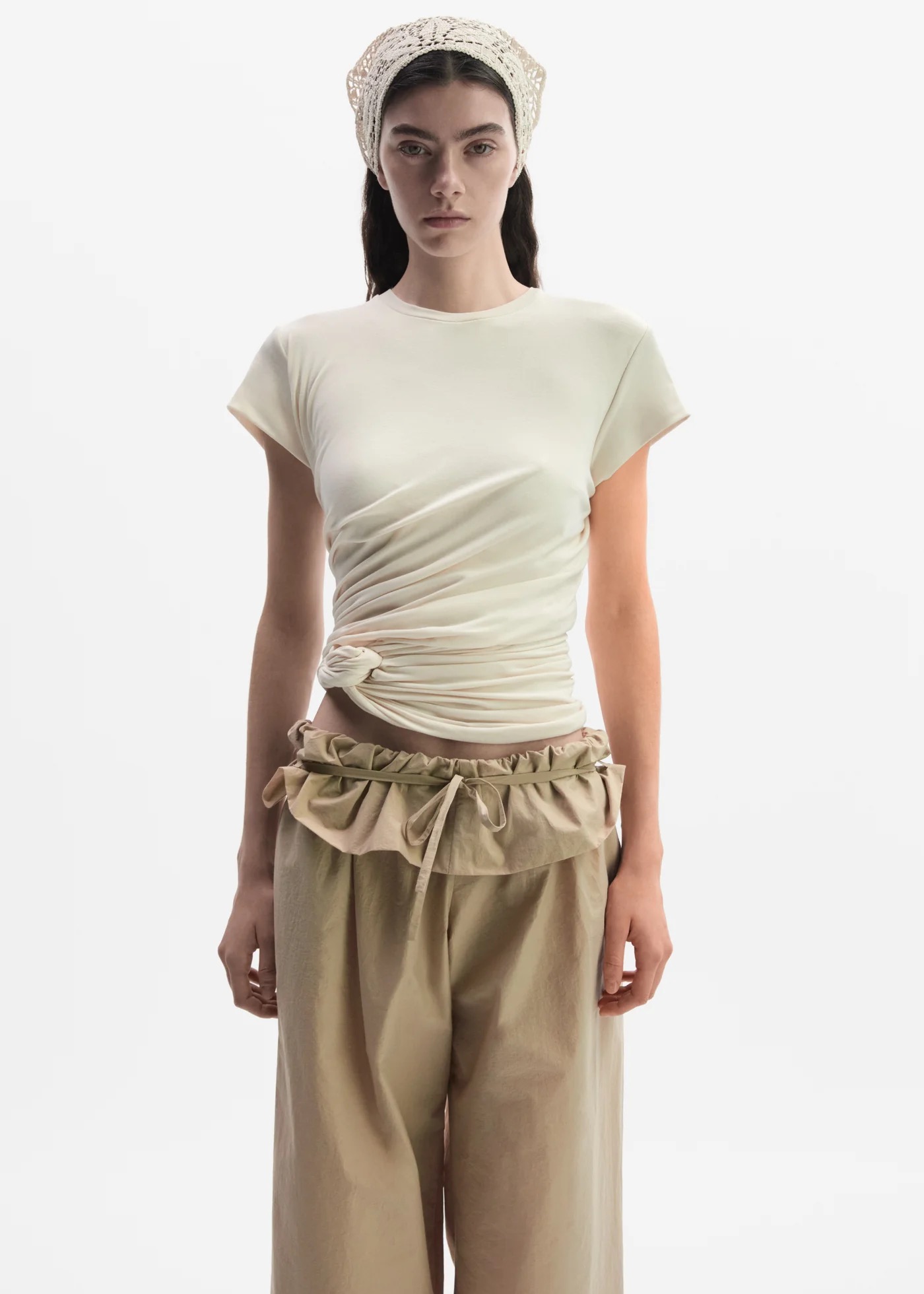 ❤️双层莫代尔纽花T恤！莫代尔 两色 SML