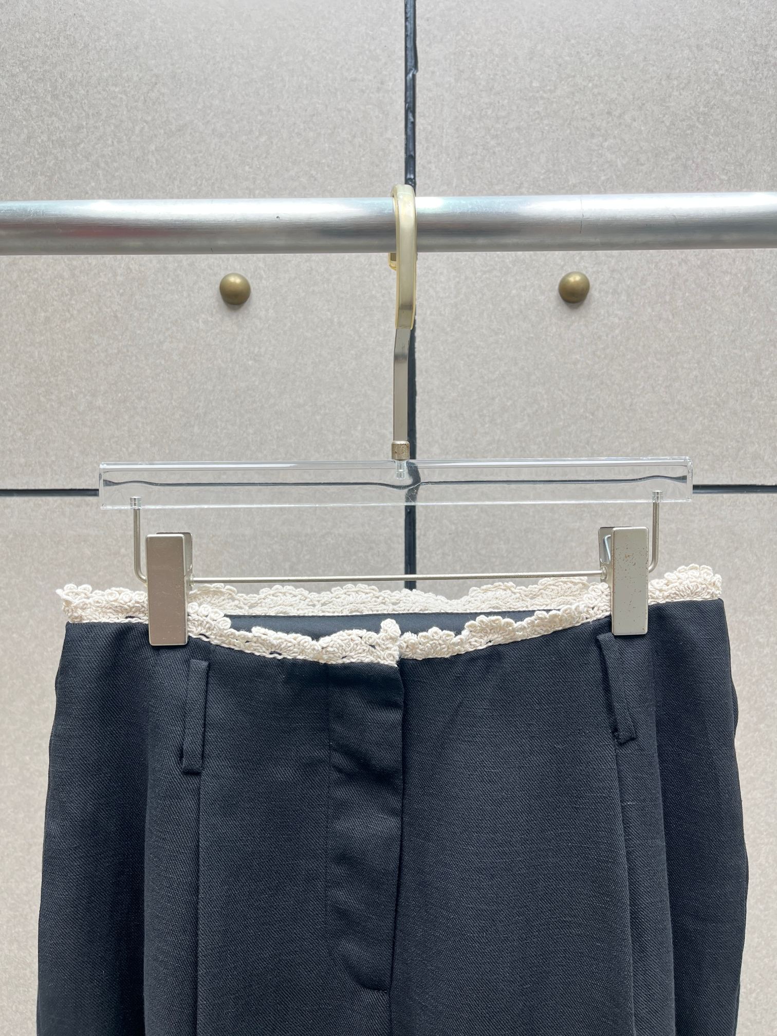 ❤️勾花花边天丝亚麻长裤！SML