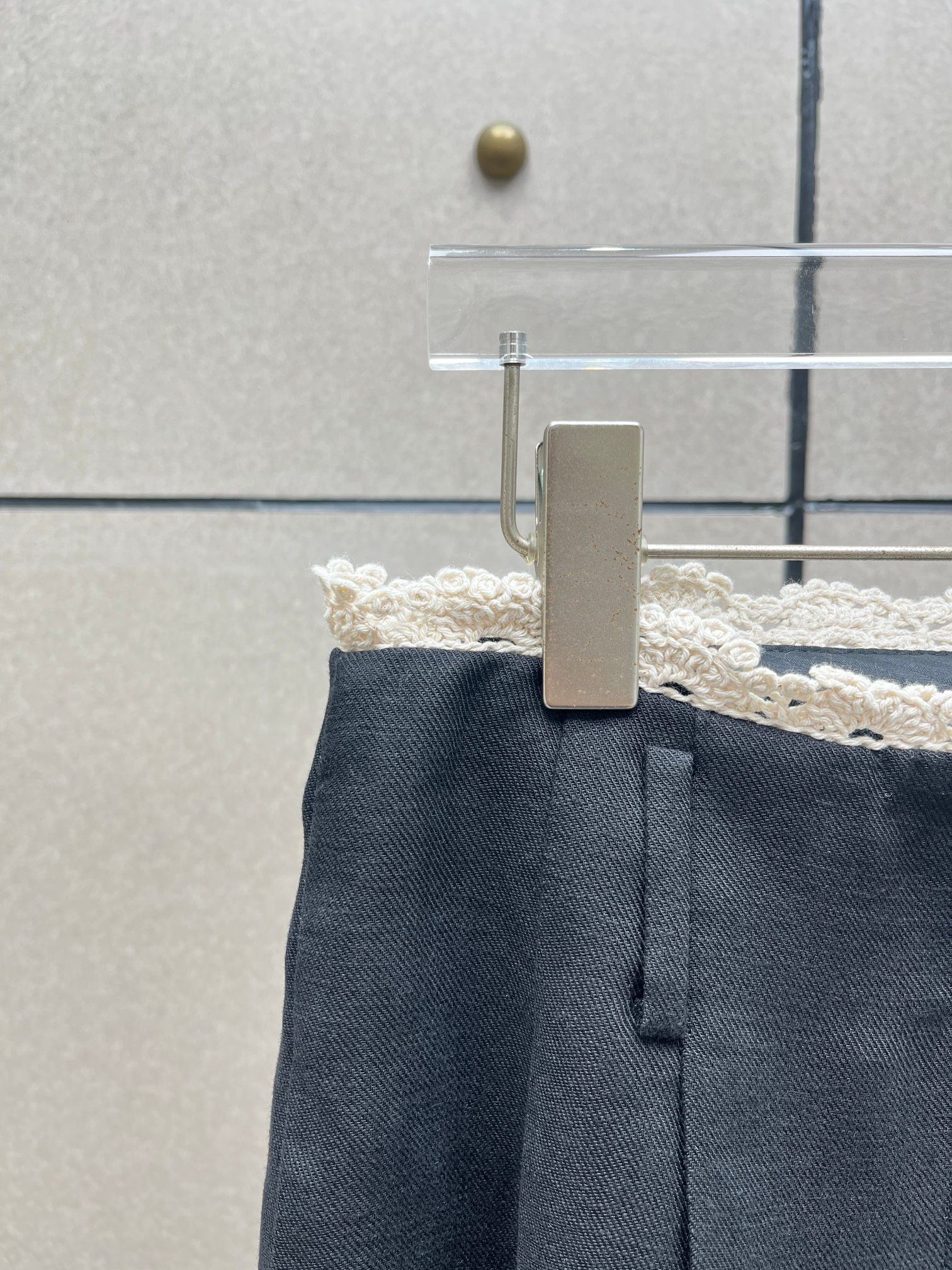 ❤️勾花花边天丝亚麻长裤！SML