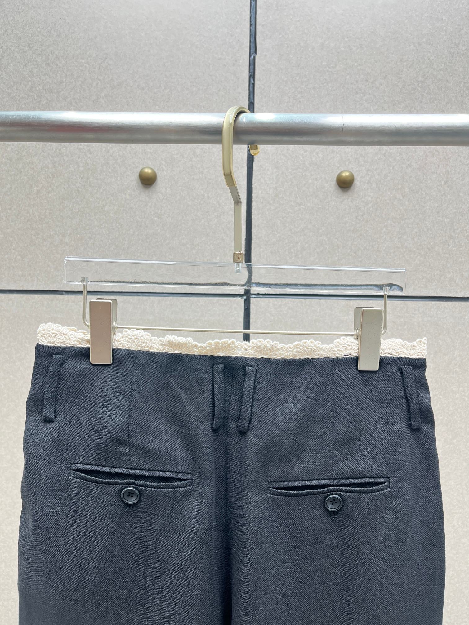 ❤️勾花花边天丝亚麻长裤！SML