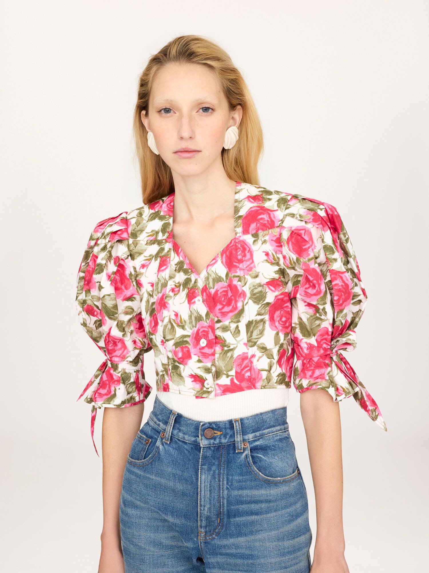 ❤️公主袖印花上衣！棉 SML