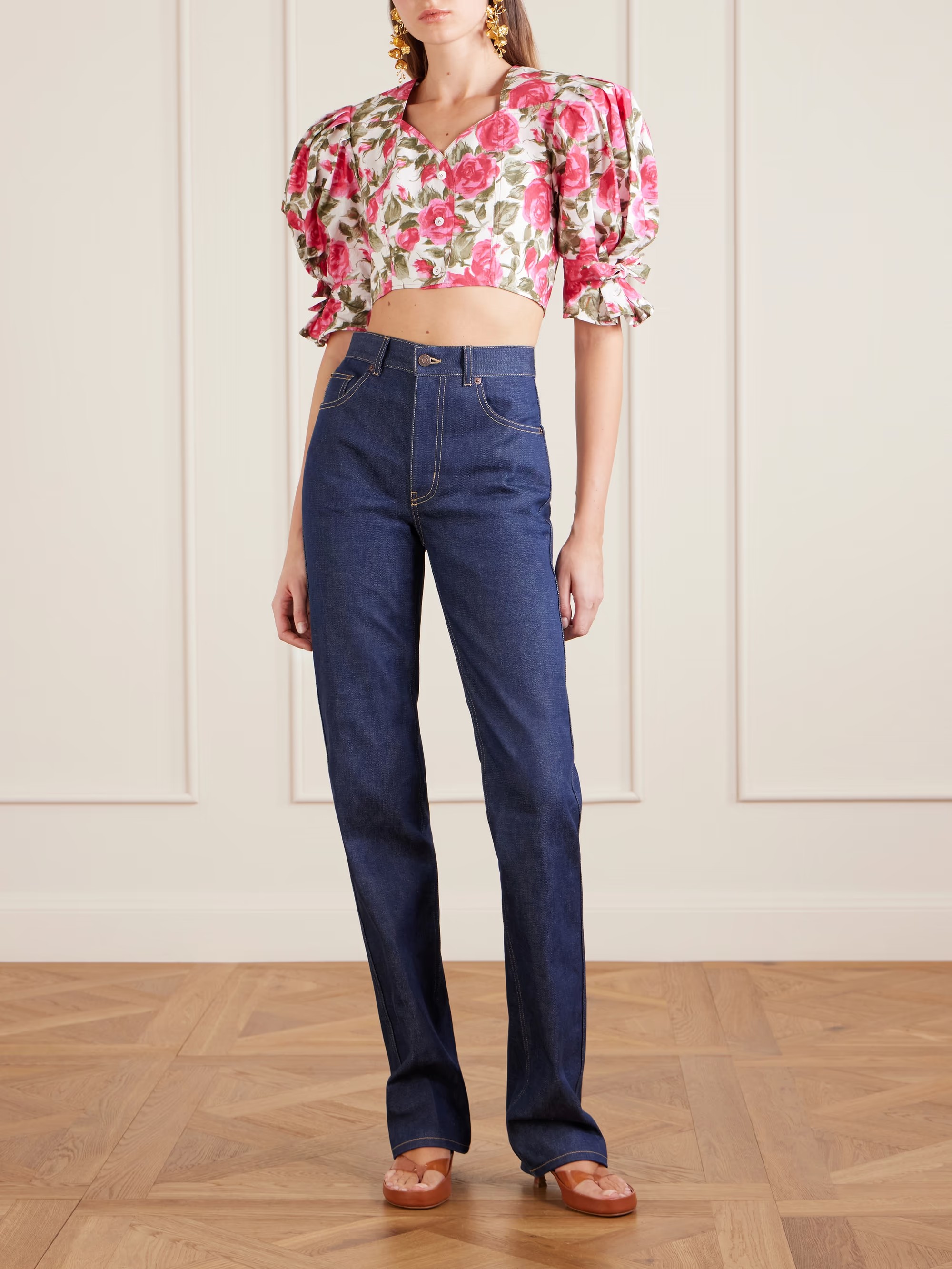 ❤️公主袖印花上衣！棉 SML