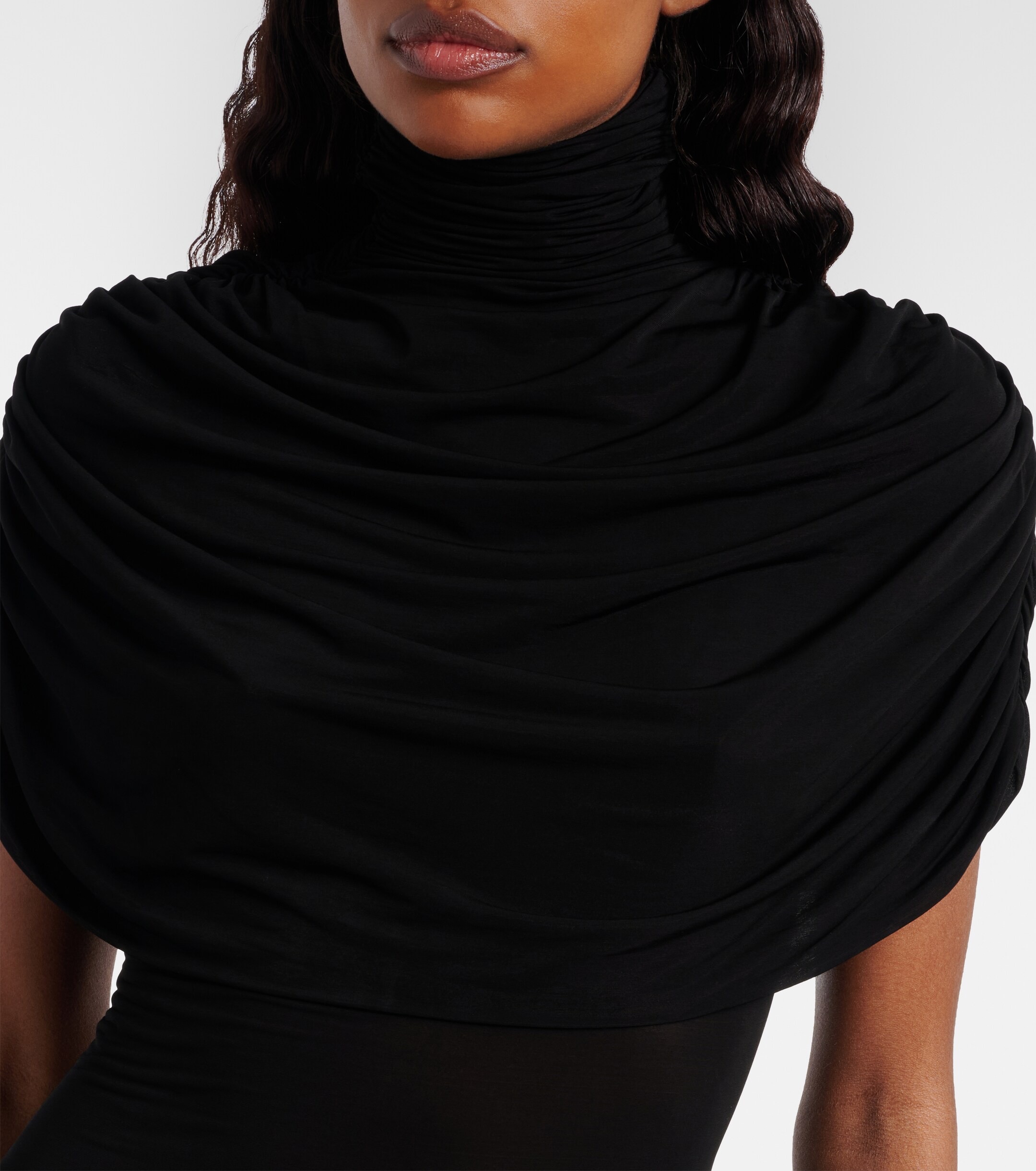 ❤️胸花褶皱披肩连体衣！两色 SML