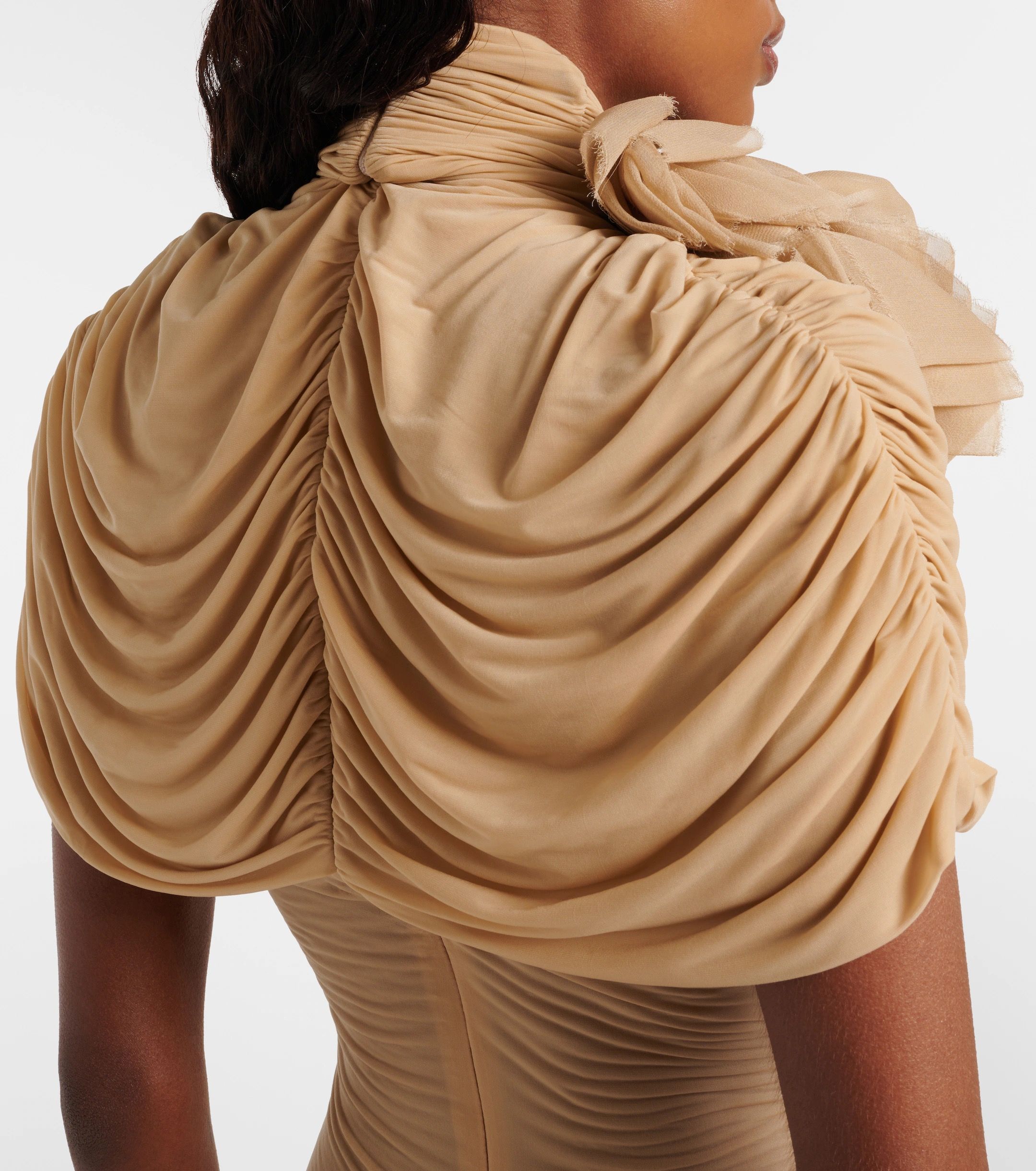 ❤️胸花褶皱披肩连体衣！两色 SML