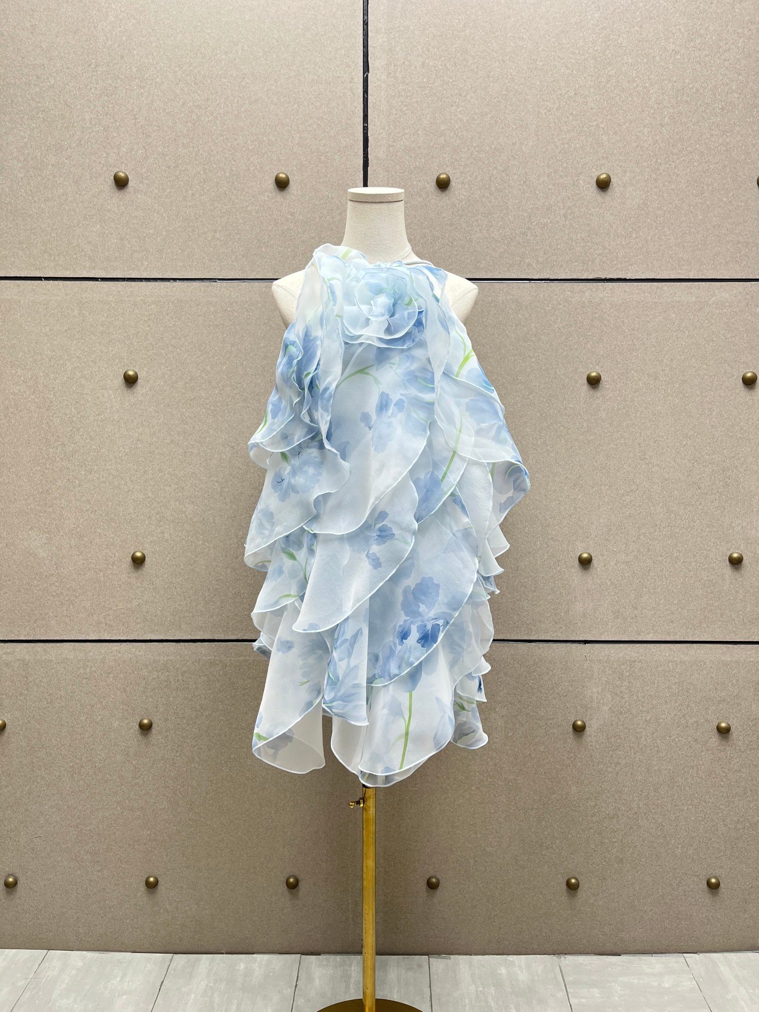 ♥️多层胸花印花连衣裙！ SML