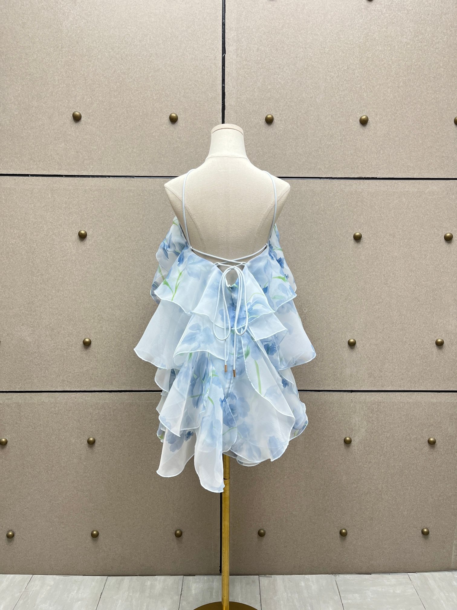 ♥️多层胸花印花连衣裙！ SML