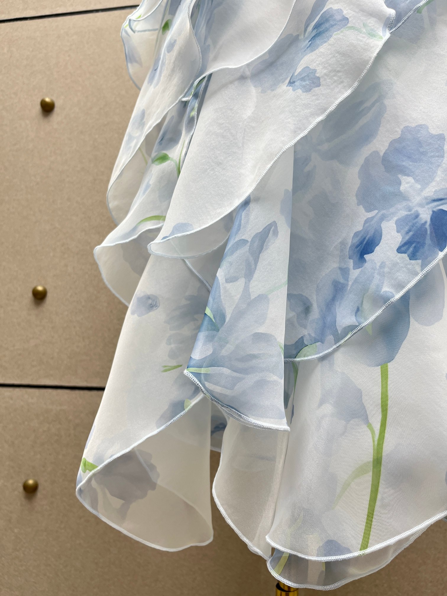 ♥️多层胸花印花连衣裙！ SML