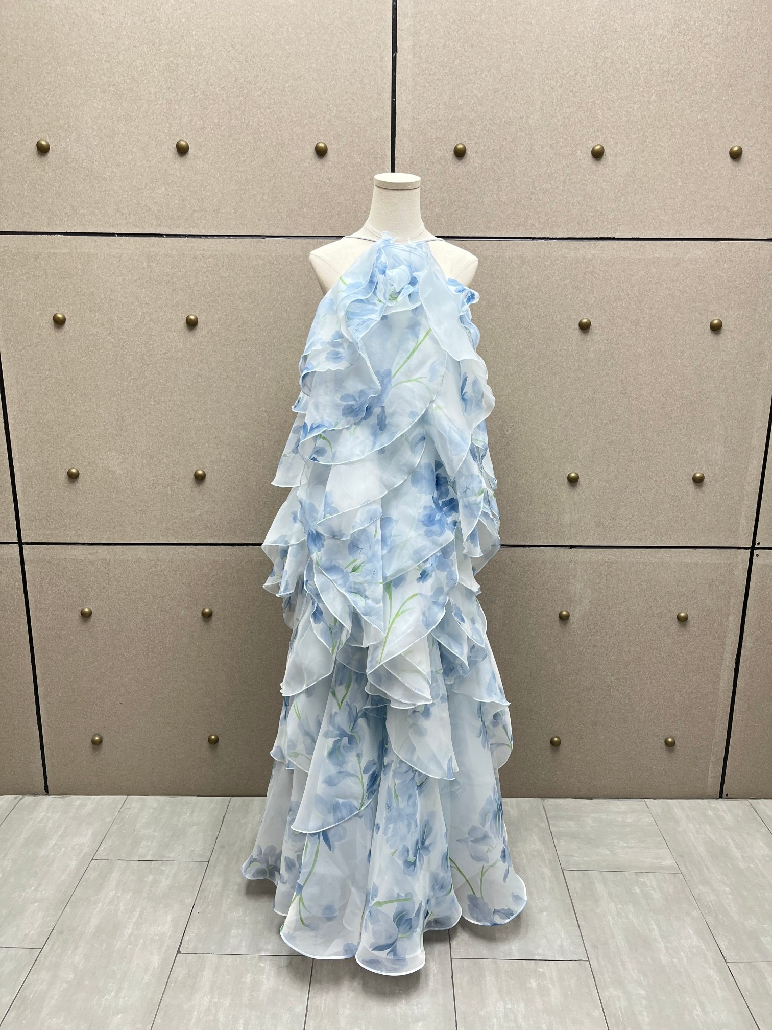 ♥️层层叠叠印花露背长裙！ SML