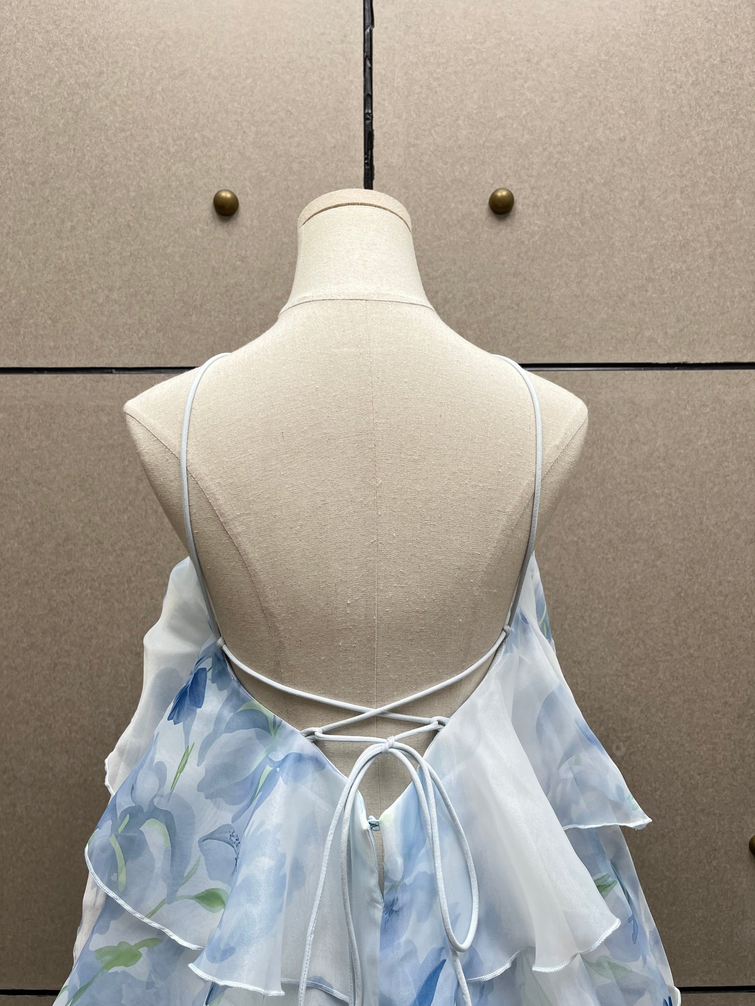 ♥️层层叠叠印花露背长裙！ SML