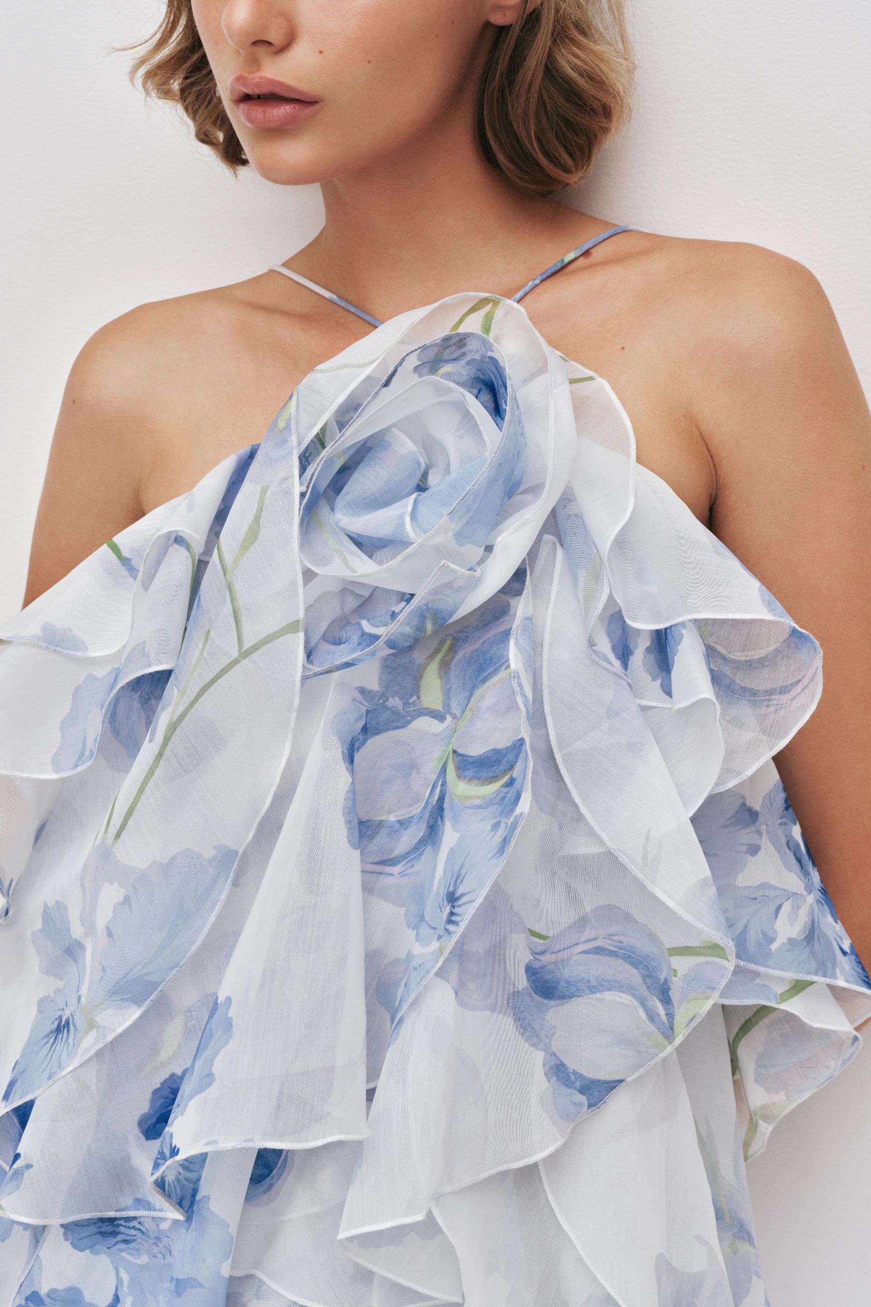 ♥️多层胸花印花连衣裙！ SML