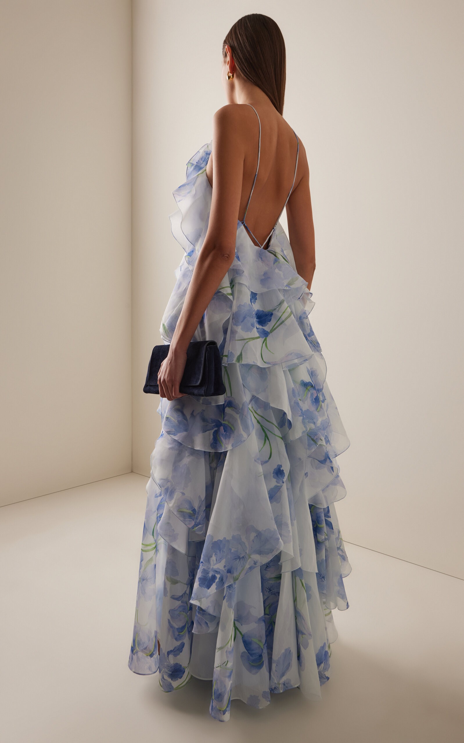 ♥️层层叠叠印花露背长裙！ SML