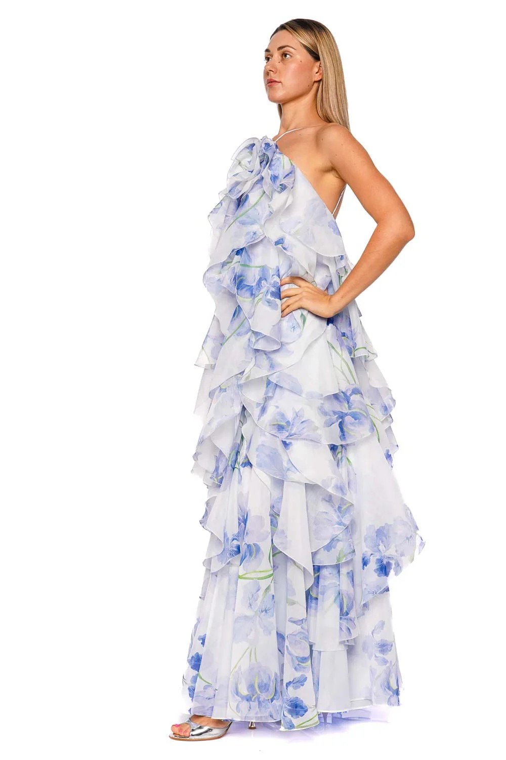 ♥️层层叠叠印花露背长裙！ SML