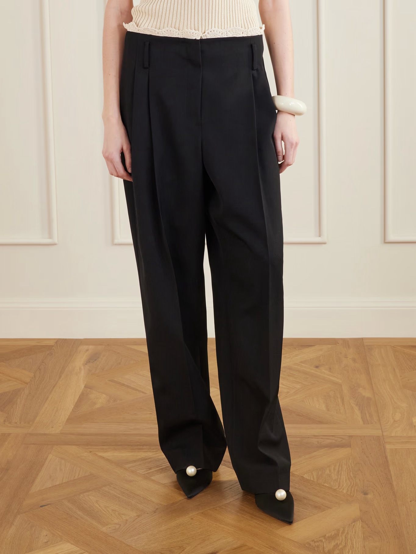 ❤️勾花花边天丝亚麻长裤！SML