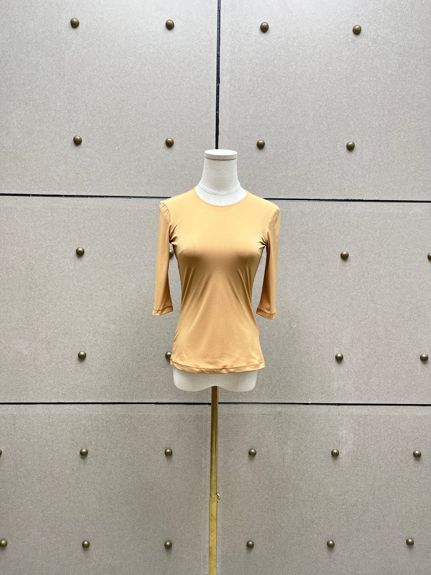 NO:808577,Custom dyed crew neck fitted top!  Two-color SML,,19860909定制染色圆领贴身上衣！两色 SML,,,Women's clothing