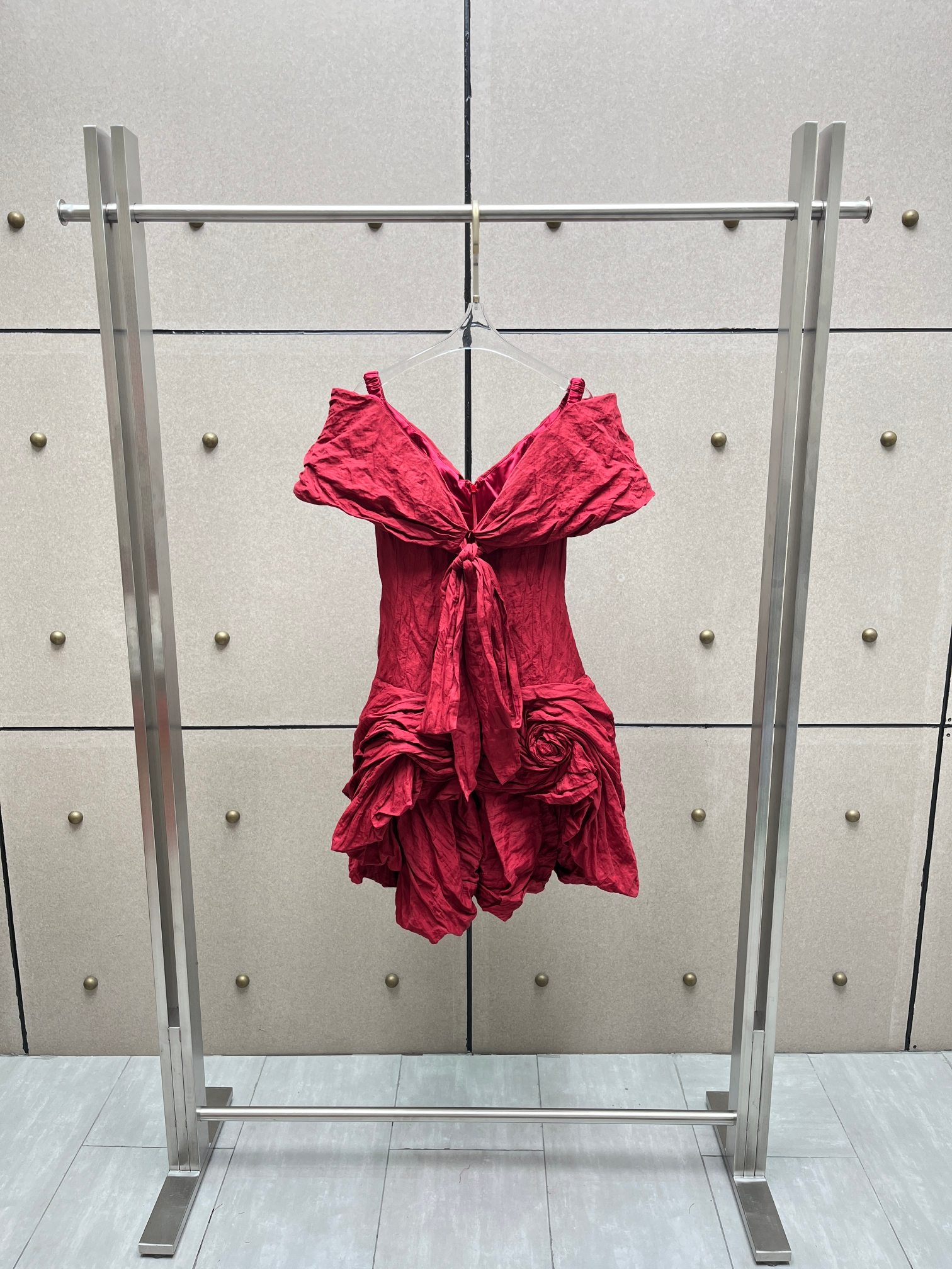 NO:893570,Custom fabric button-up dress!  two-color SML,,skirts,19860909定制面料纽花连衣裙！两色 SML,,skirts,,Women's clothing