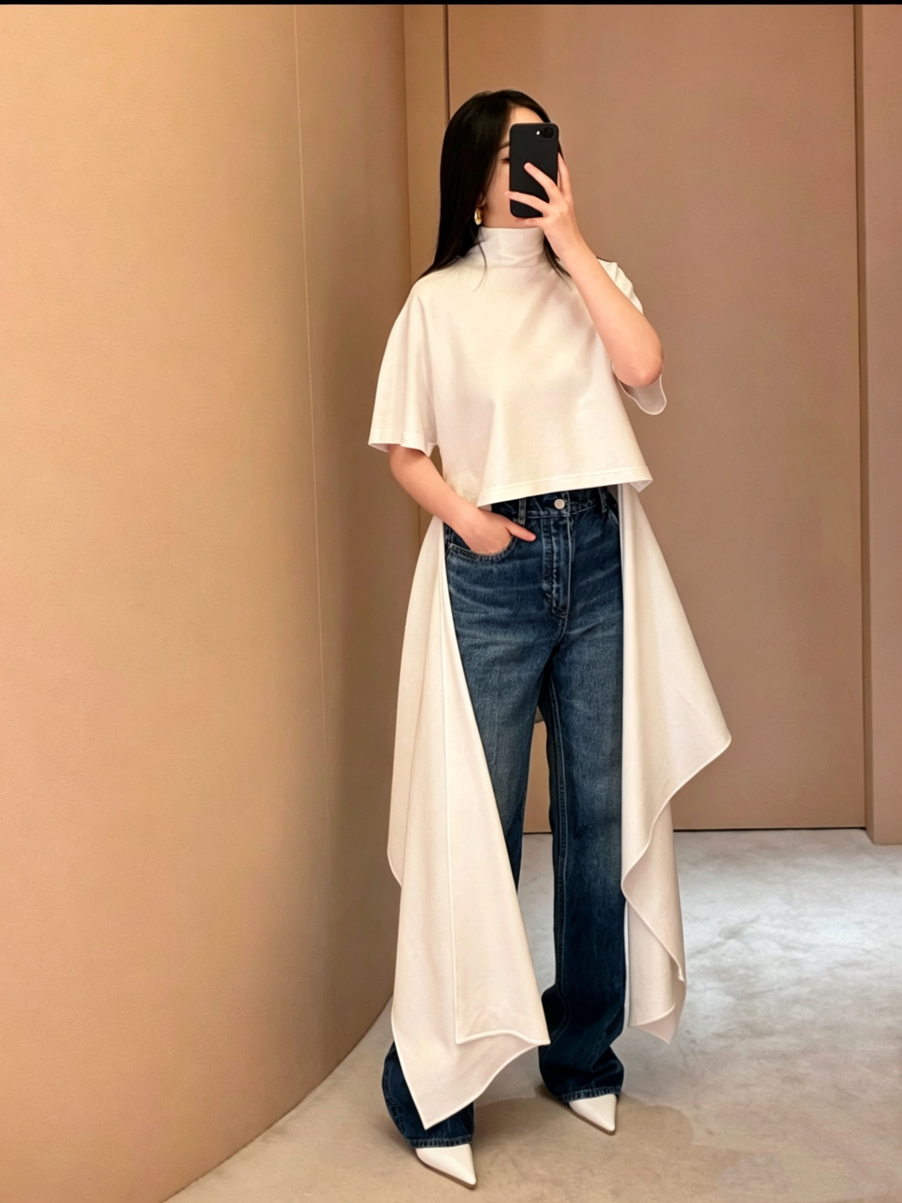 ❤️长后摆T恤！棉 sml 🌾