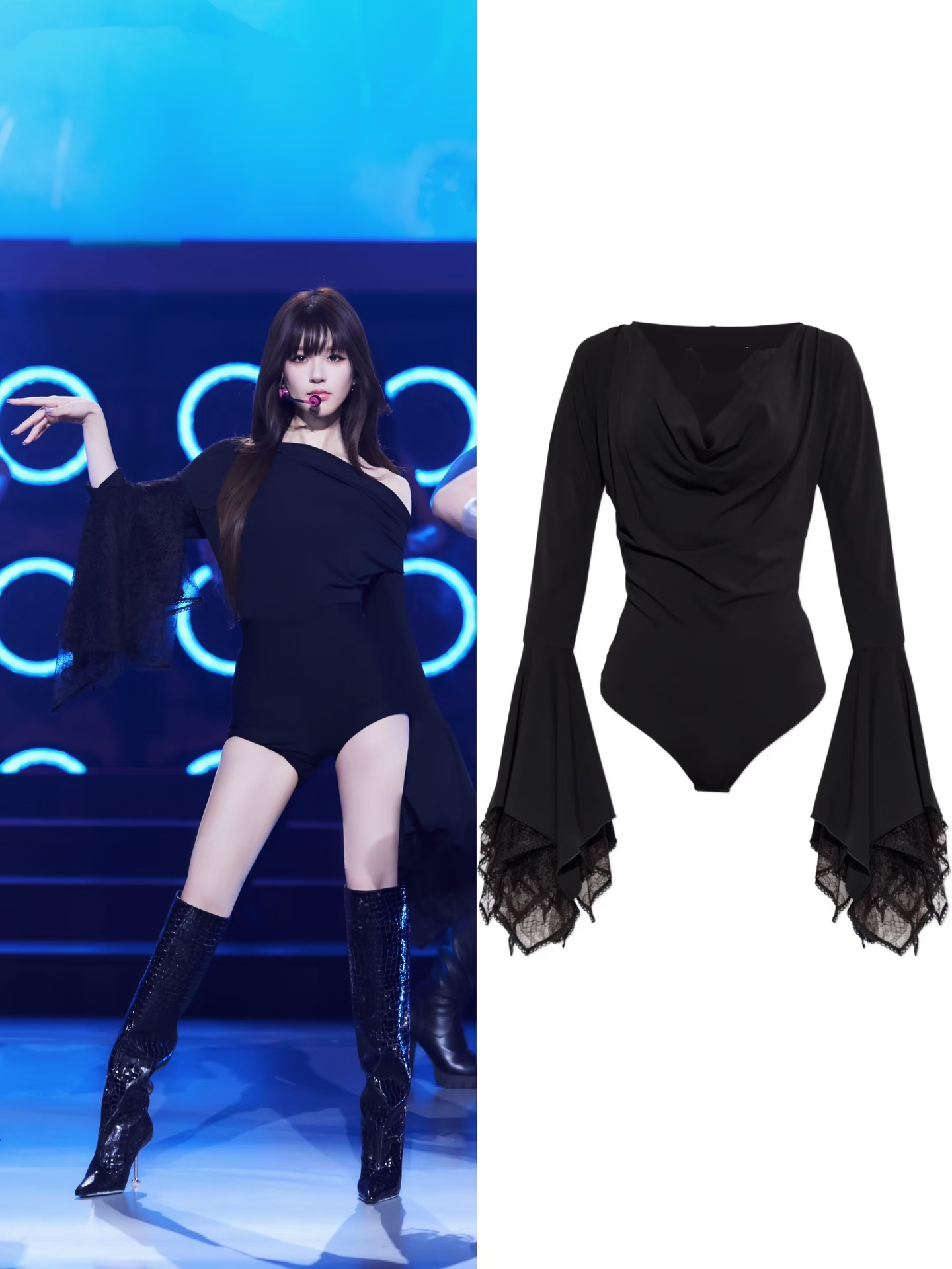 NO:932647,Layered bell sleeve jumpsuit!  Ruth same style two colors SML,,19860909多层喇叭袖连体衣！露思同款 两色 SML,,,Women's clothing