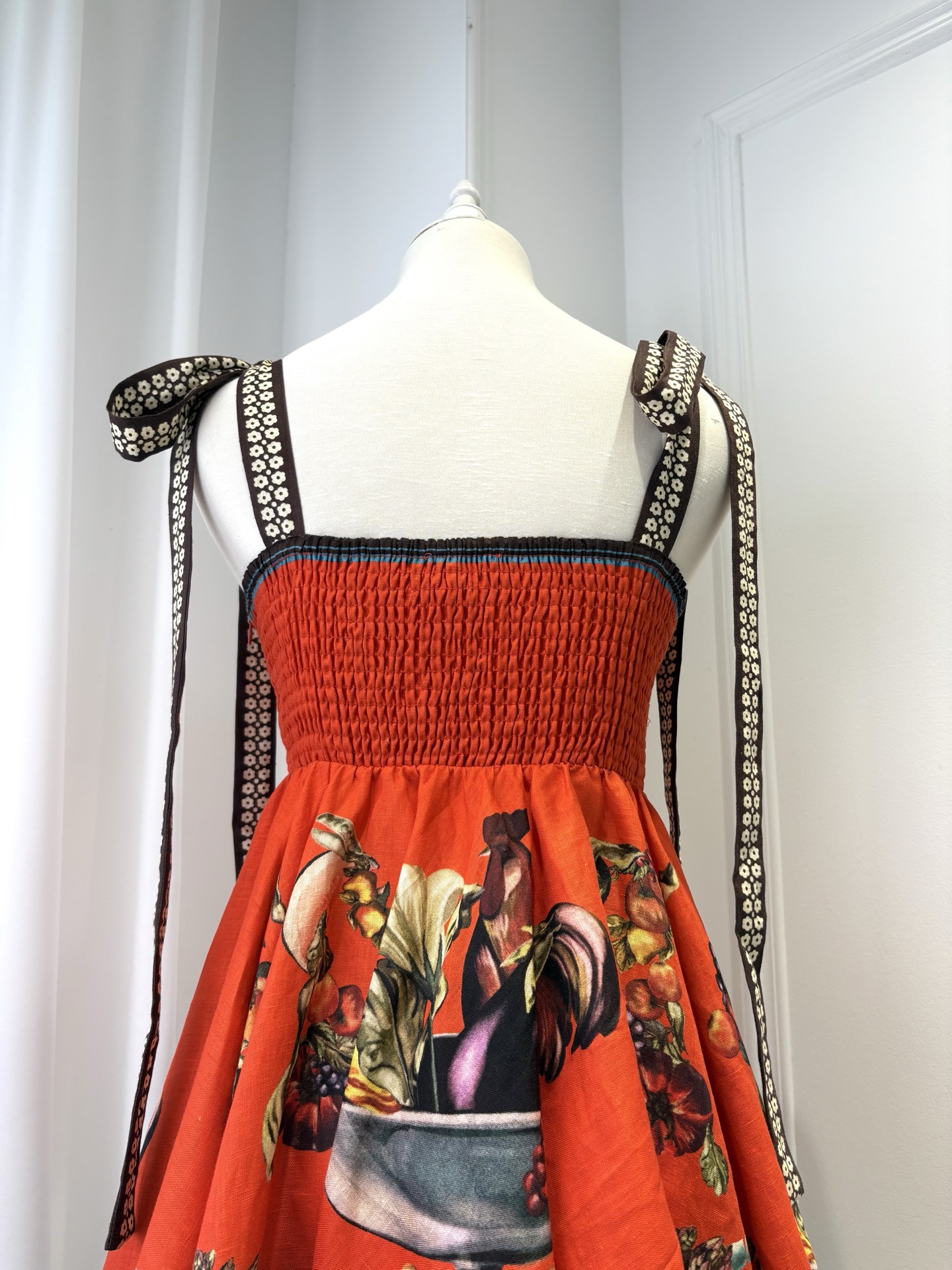 Saffron Printed Dress D027 from the Alemais inspired collection image 4