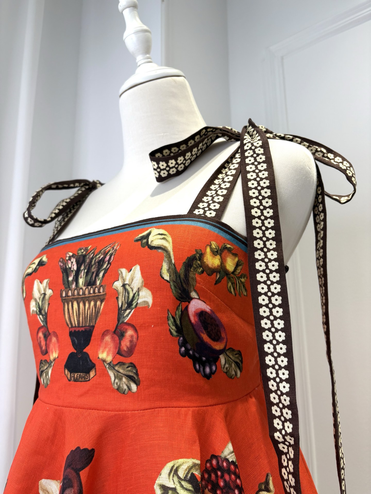 Saffron Printed Dress D027 from the Alemais inspired collection image 8