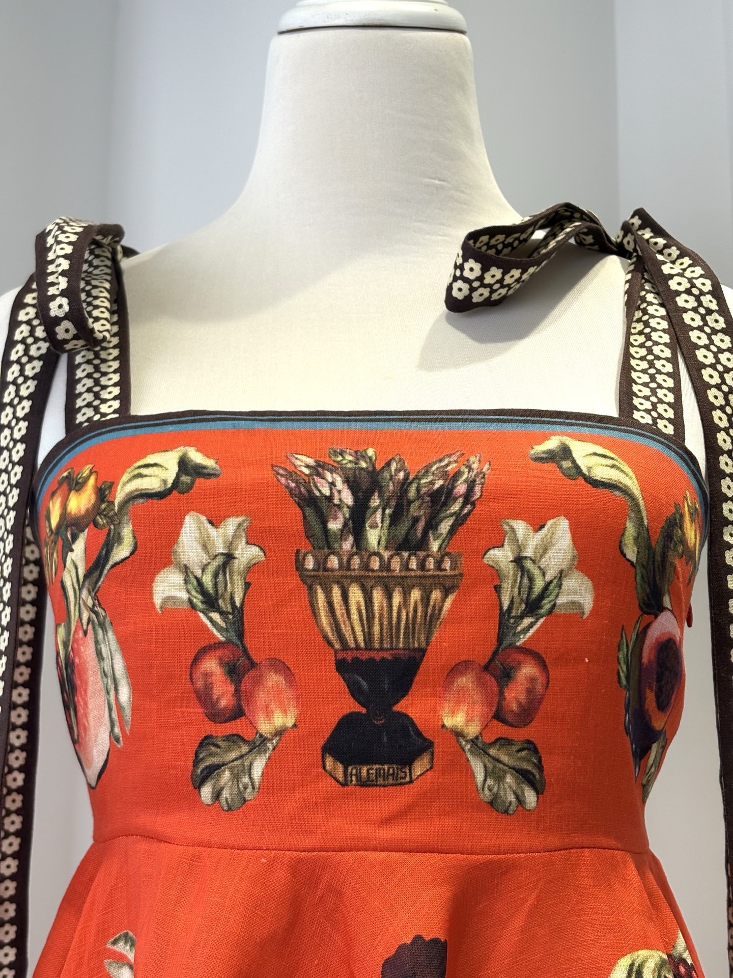 Saffron Printed Dress D027 from the Alemais inspired collection image 7