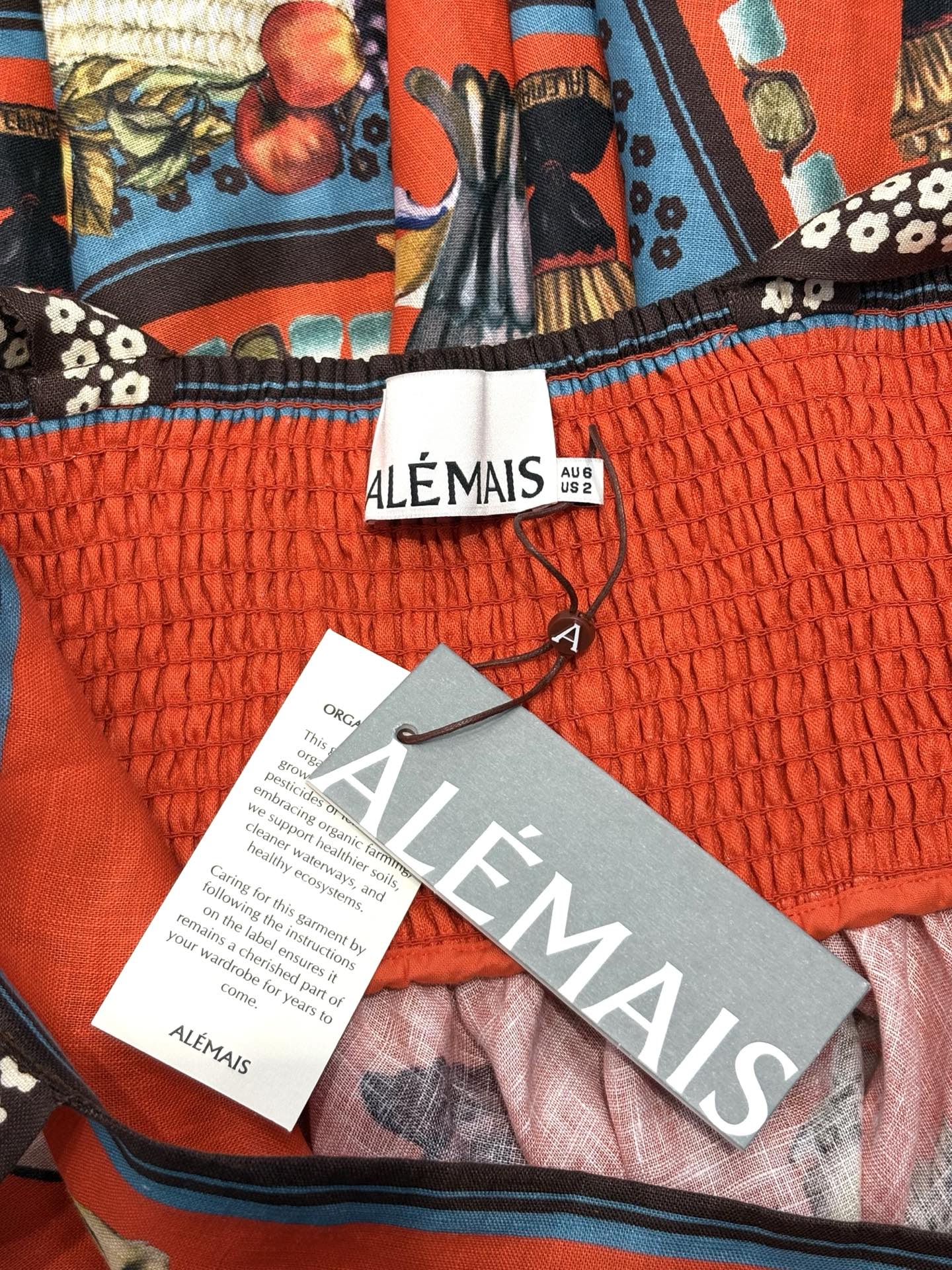 Saffron Printed Dress D027 from the Alemais inspired collection image 2