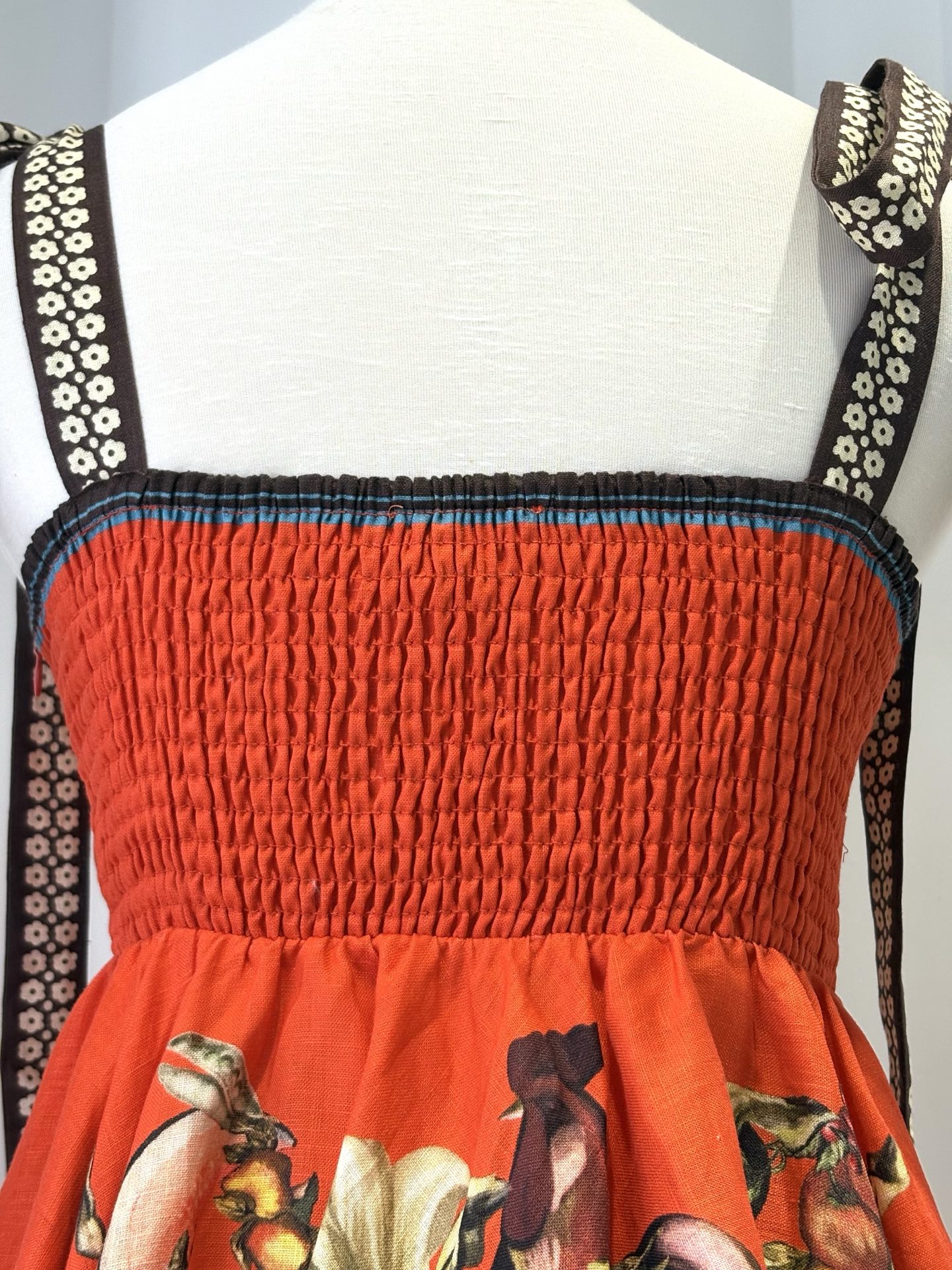 Saffron Printed Dress D027 from the Alemais inspired collection image 5