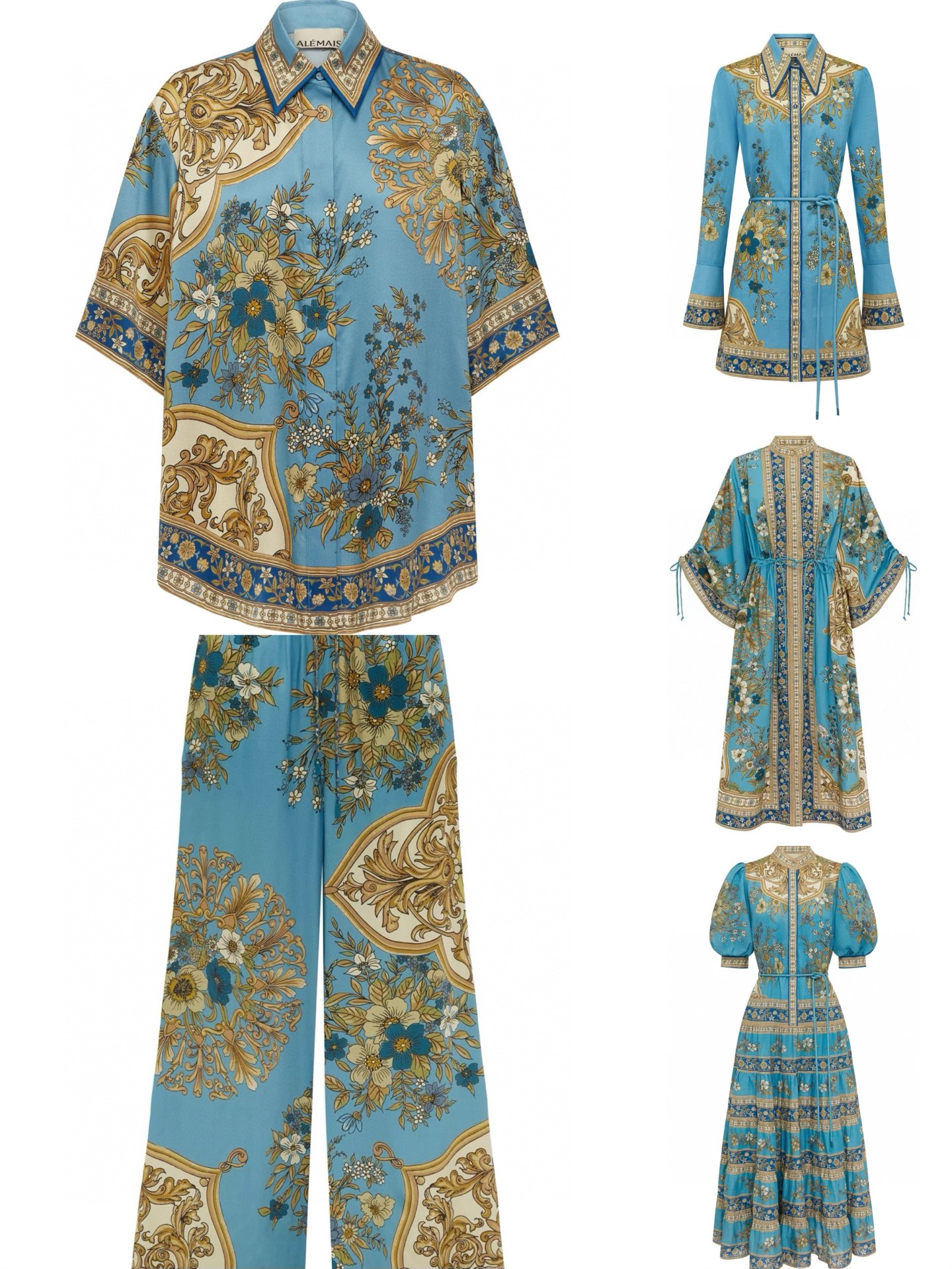Cerulean Printed Dress D010 & D011 & D012 & D013 & D014 from the Alemais inspired collection image 1
