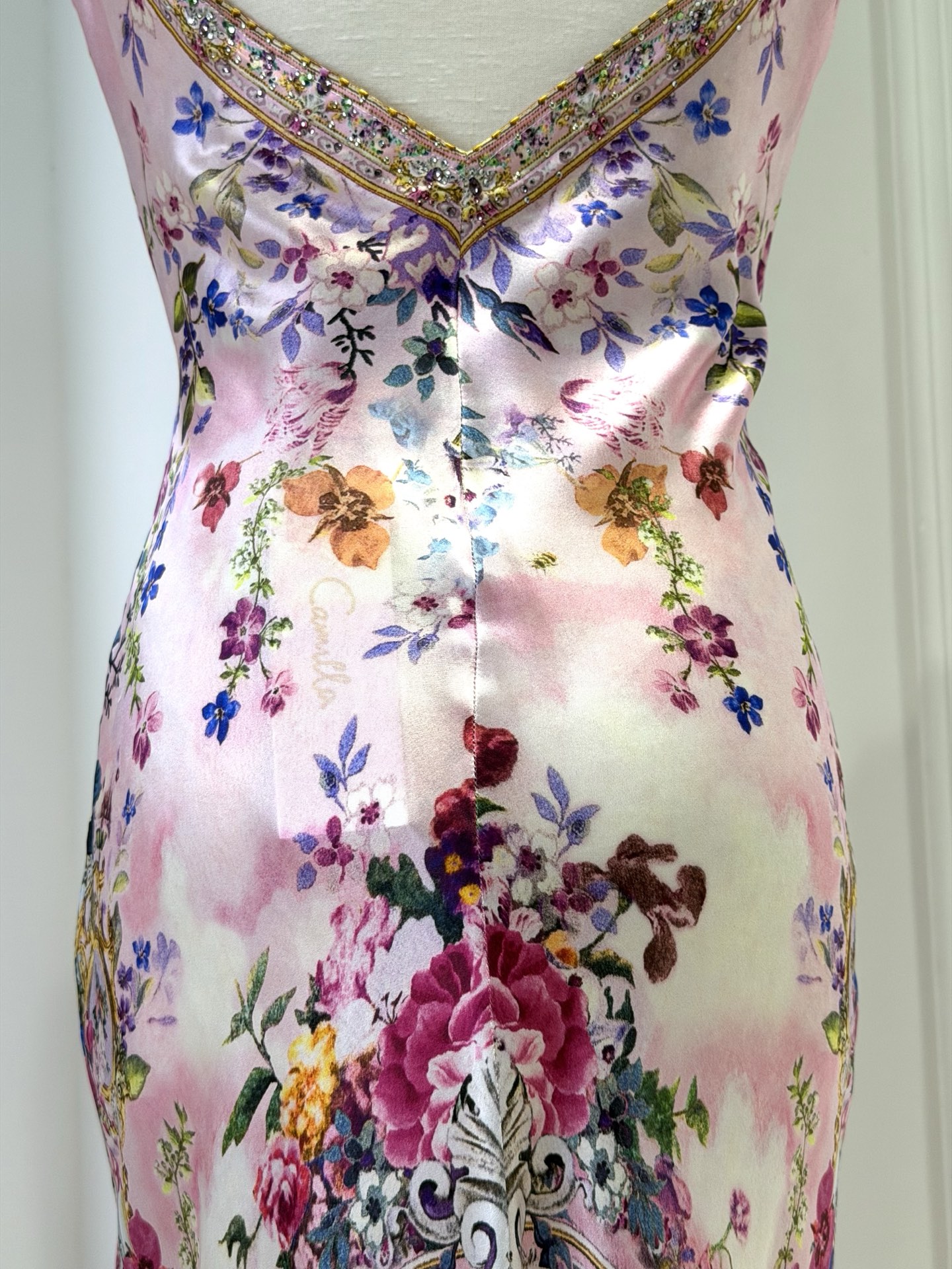 Azure Printed Dress B684 from the Camilla inspired collection image 3