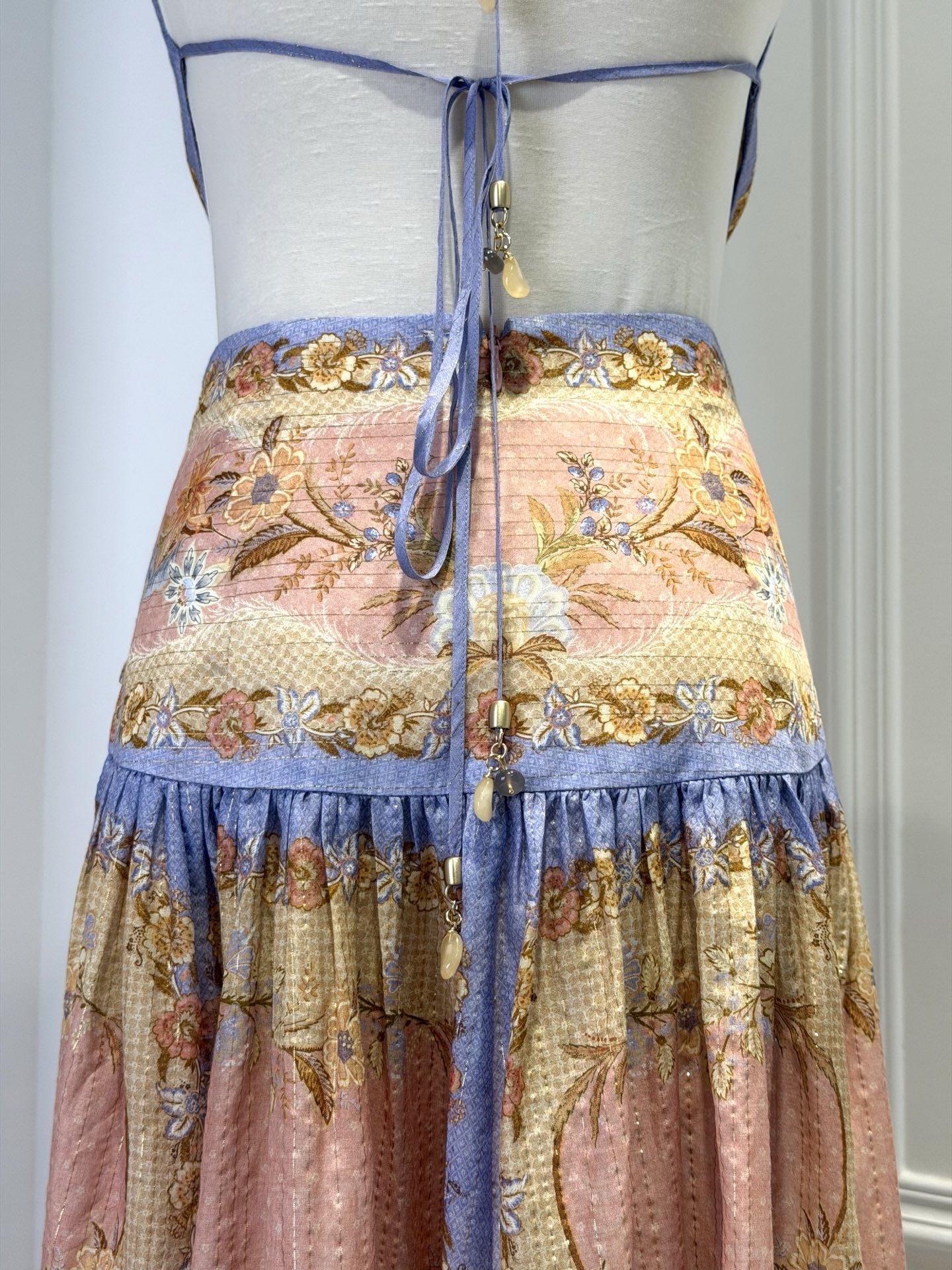 Zimmermann Inspired Halter Floral Gown original real-shot atelier image two