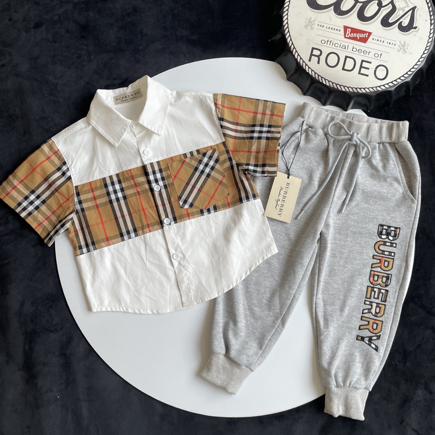 🌐 Burberry ♻️ Conjunto de camisa (100-160) ♻️Camisa ♻️Pantalones deportivos 🎗¡Etiqueta original! ¡Embalaje original! …