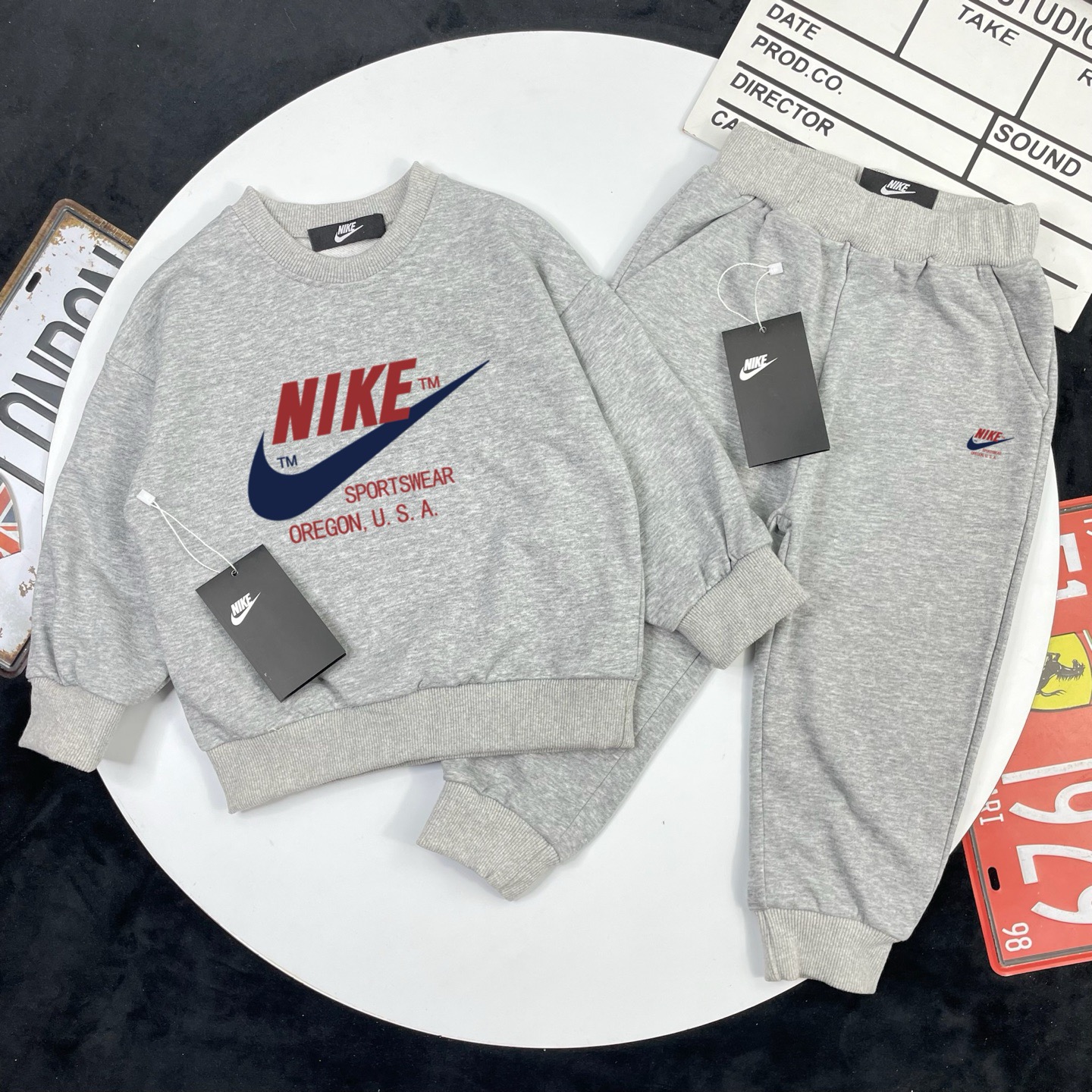 🌐 Nike ♻ Conjunto de sudadera (90-150) disponible con o sin terciopelo 🎗Etiqueta original! ¡Paquete original! Marca o…