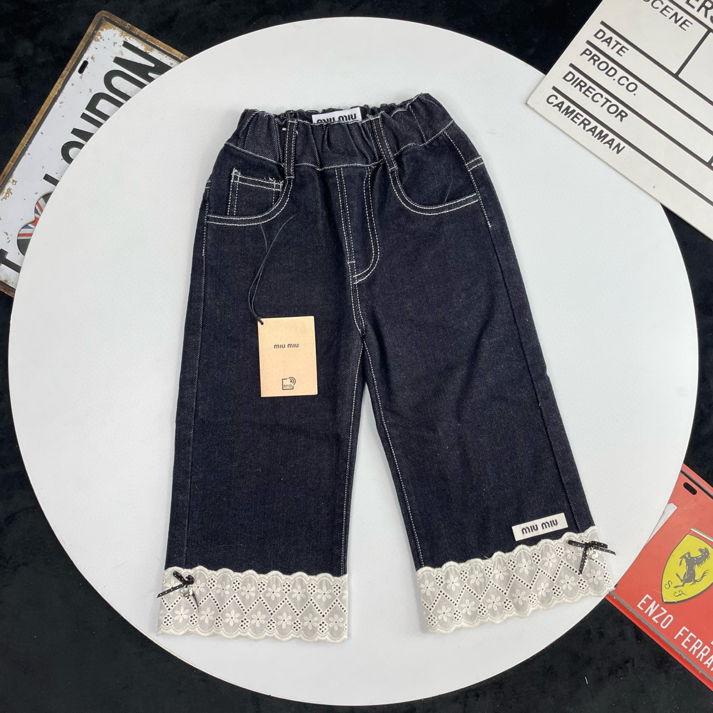 🌐 MIUMIU ♻ Jeans (90-140) 🎗¡Etiqueta original! ¡Paquete original! Marca original! 🌐 💯Suministro a largo plazo❤️❣️Ve…