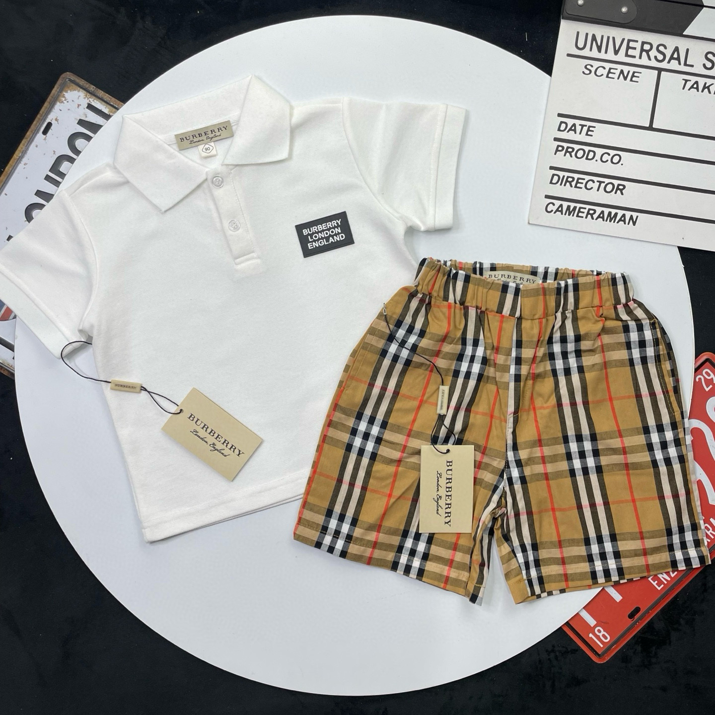 🌐 Burberry ♻️ Traje (90-150) ♻️POLO ♻️Shorts 🎗Etiqueta original! ¡Paquete original! Marca original! 🌐 Se puede compr…