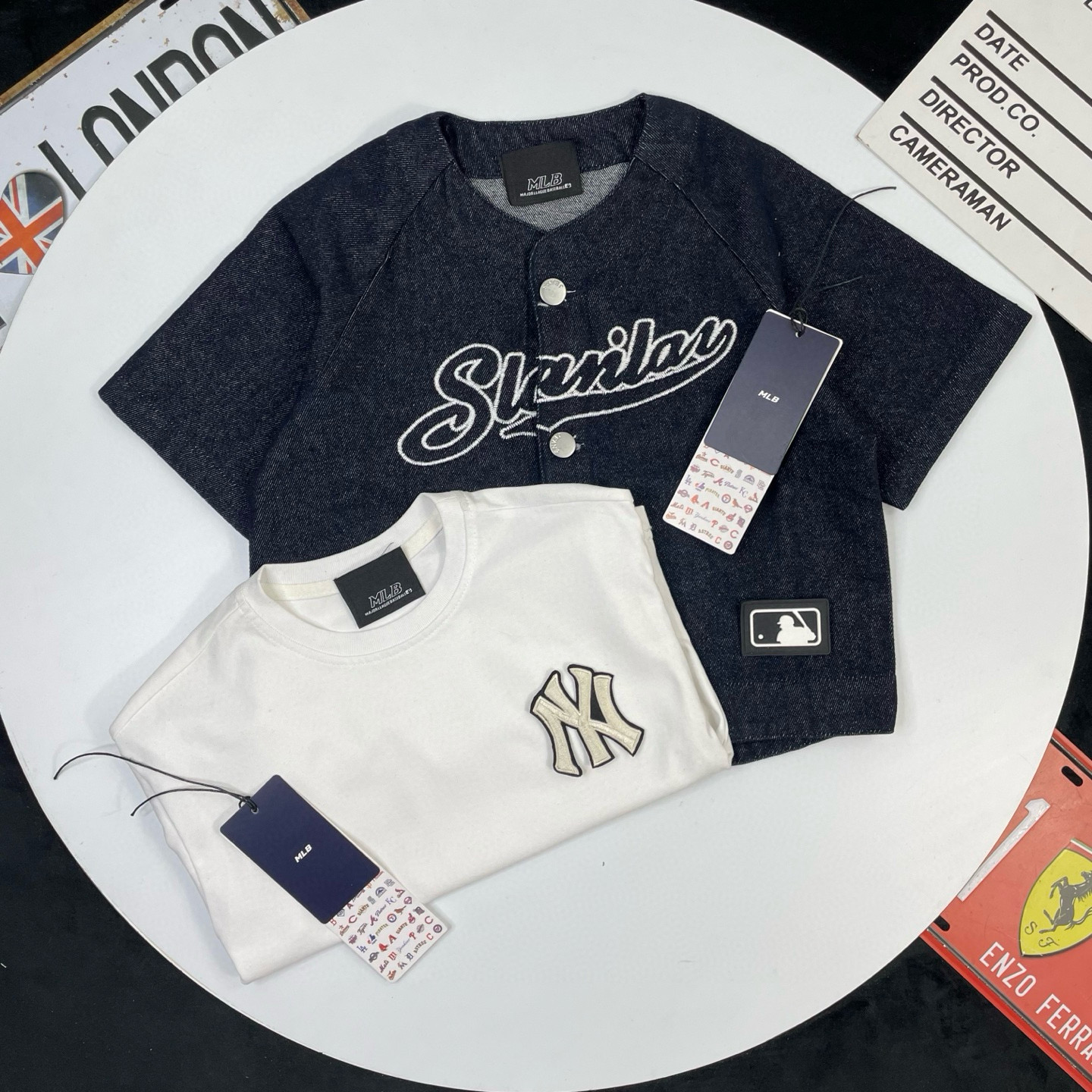 🌐 MLB ♻️ Conjunto de dos piezas (90-150) ♻️Denim ♻️T larga 🎗Etiqueta original! ¡Paquete original! Marca original! 🌐 …