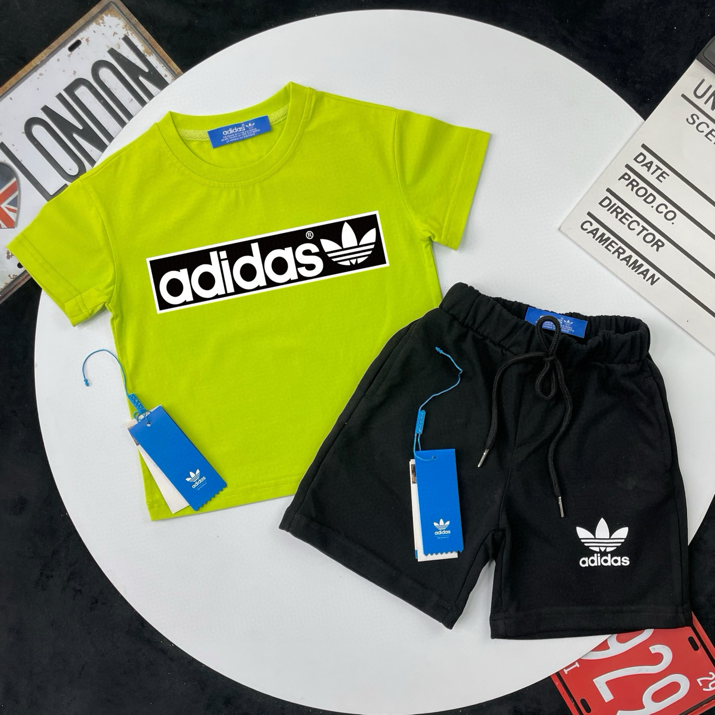 🌐 Adidas ♻️ Conjunto (90-150) ♻️ Camiseta ♻️ Pantalones cortos 🎗 ¡Etiqueta original! ¡Embalaje original! ¡Marca origi…