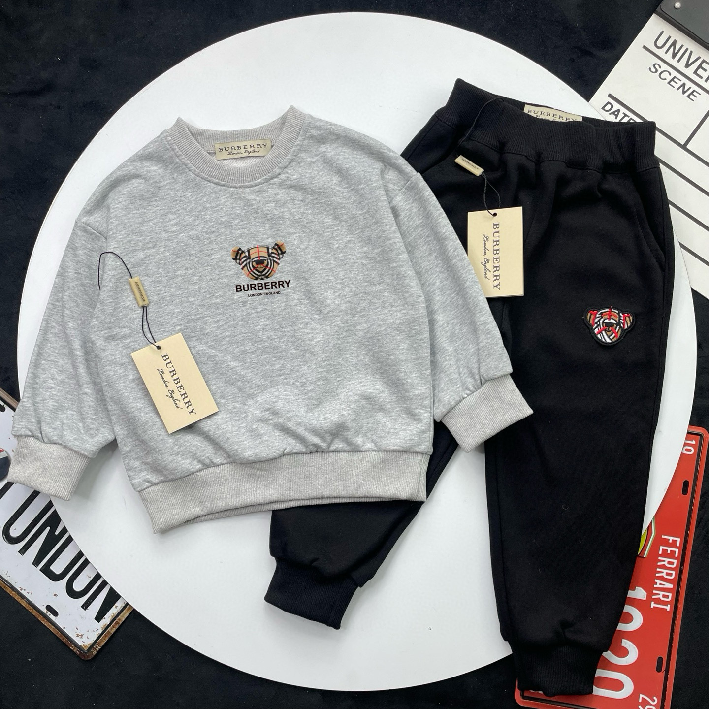 🌐 Burberry ♻️ Conjunto de sudadera (90-150) ♻️ Sudadera ♻️ Pantalones de chándal 🔥 Sudadera (forrada) 🔥 Pantalones d…